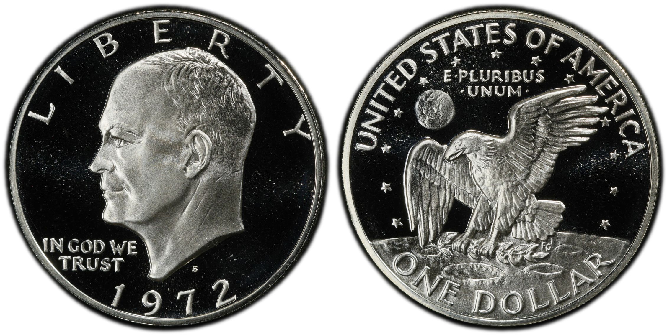 1972-S $1 Silver, DCAM (Proof) Ike Dollar - PCGS CoinFacts