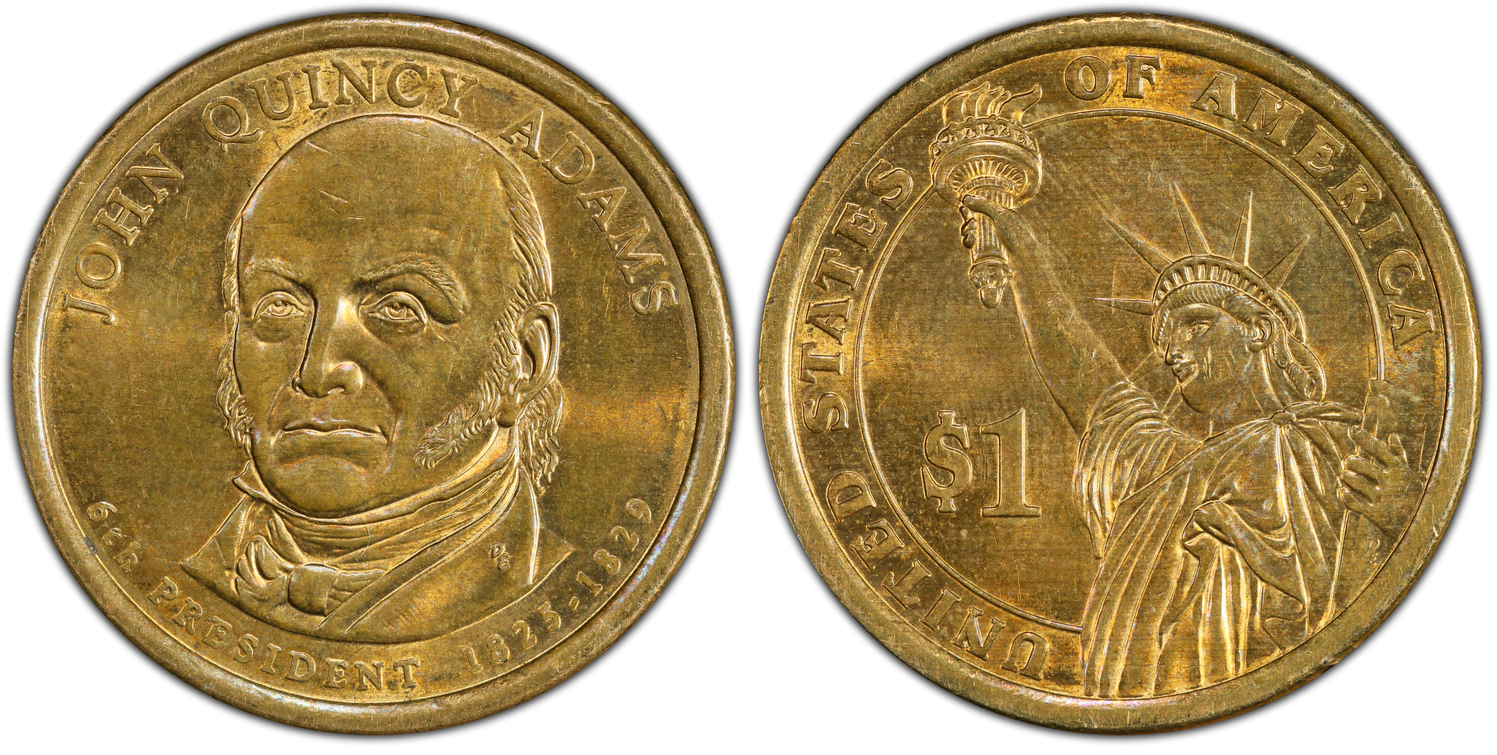 2008-D $1 John Quincy Adams Position B (Regular Strike) Presidential  Dollars - PCGS CoinFacts