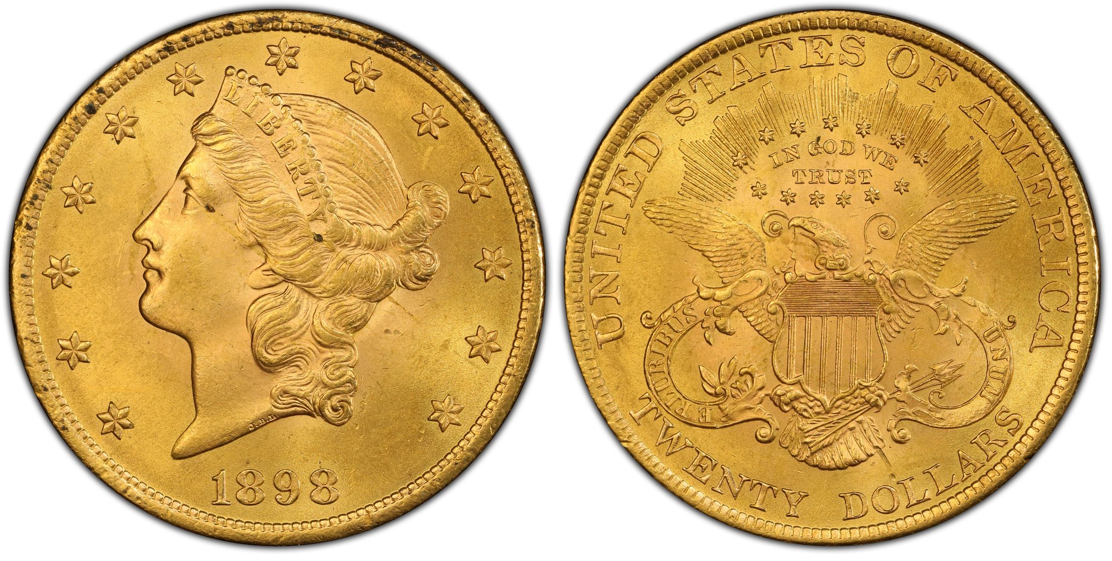 1898 $20 (Regular Strike) Liberty Head $20 - PCGS CoinFacts