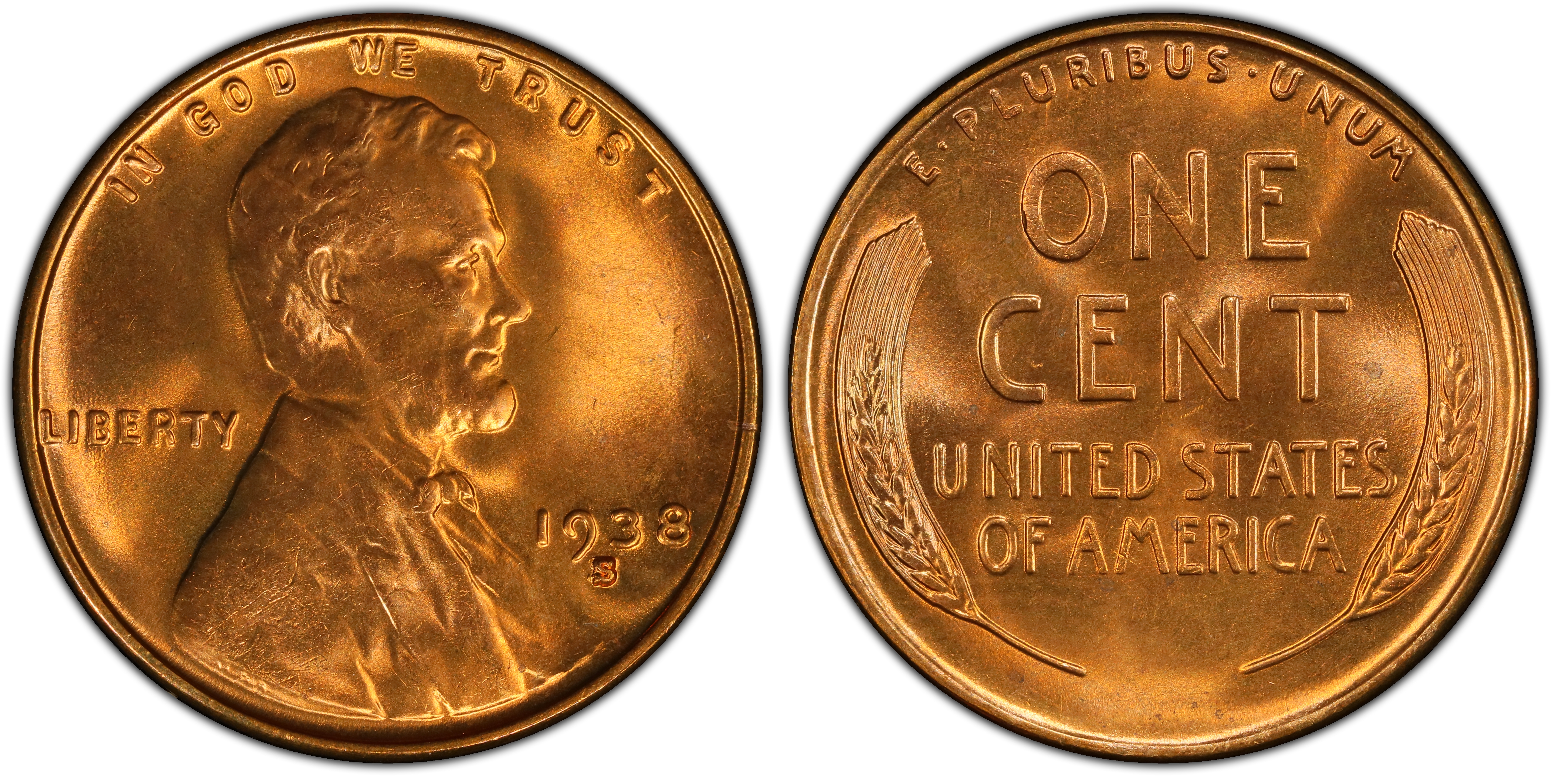 1938-S/S/S 1C RPM FS-502, RD (Regular Strike) Lincoln Cent (Wheat Reverse)  - PCGS CoinFacts