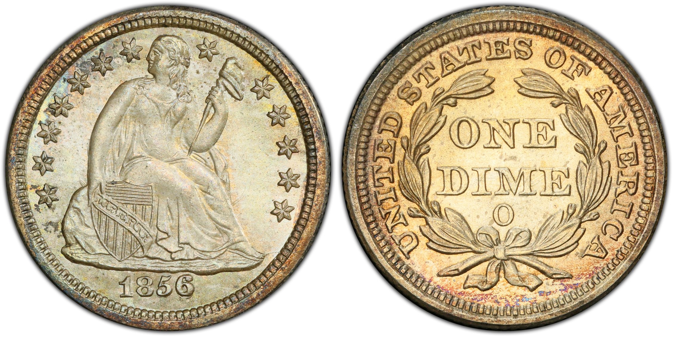 1856-O 10C (Regular Strike) Liberty Seated Dime - PCGS CoinFacts