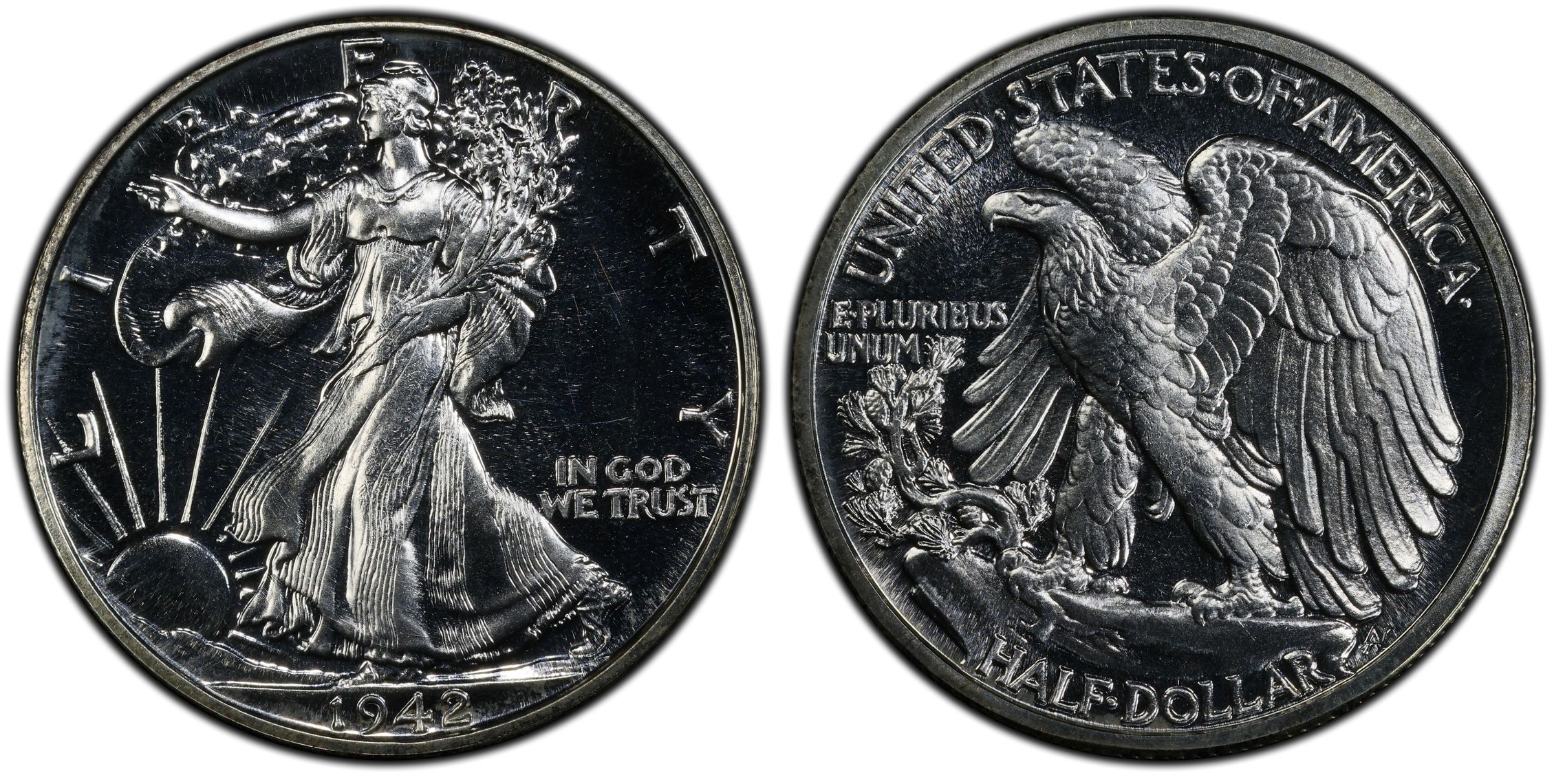 1942 50C, CAM (Proof) Walking Liberty Half Dollar - PCGS CoinFacts