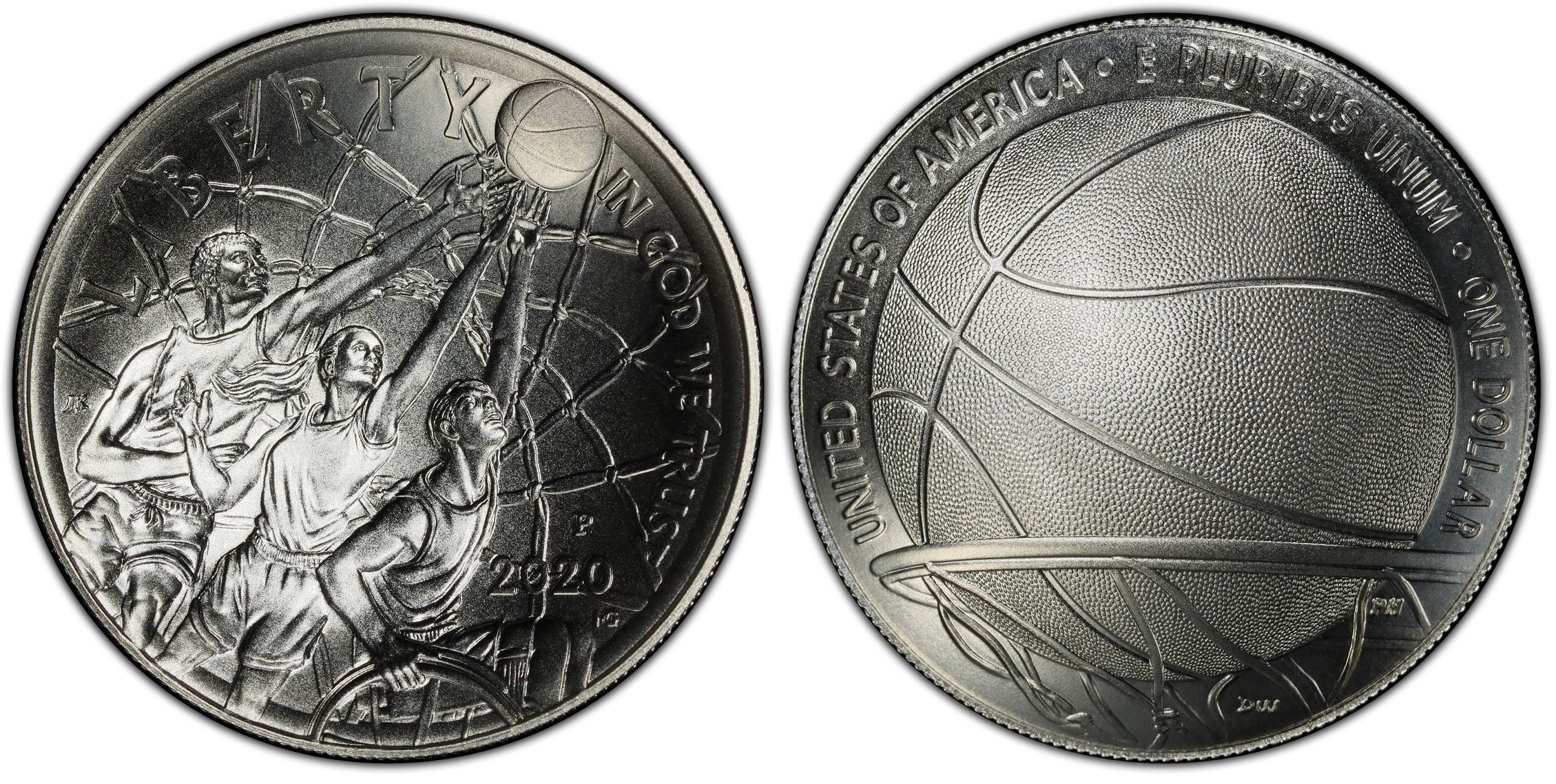 2020-P $1 Basketball Hall of Fame (Regular Strike) Modern Silver and Clad  Commemoratives - PCGS CoinFacts