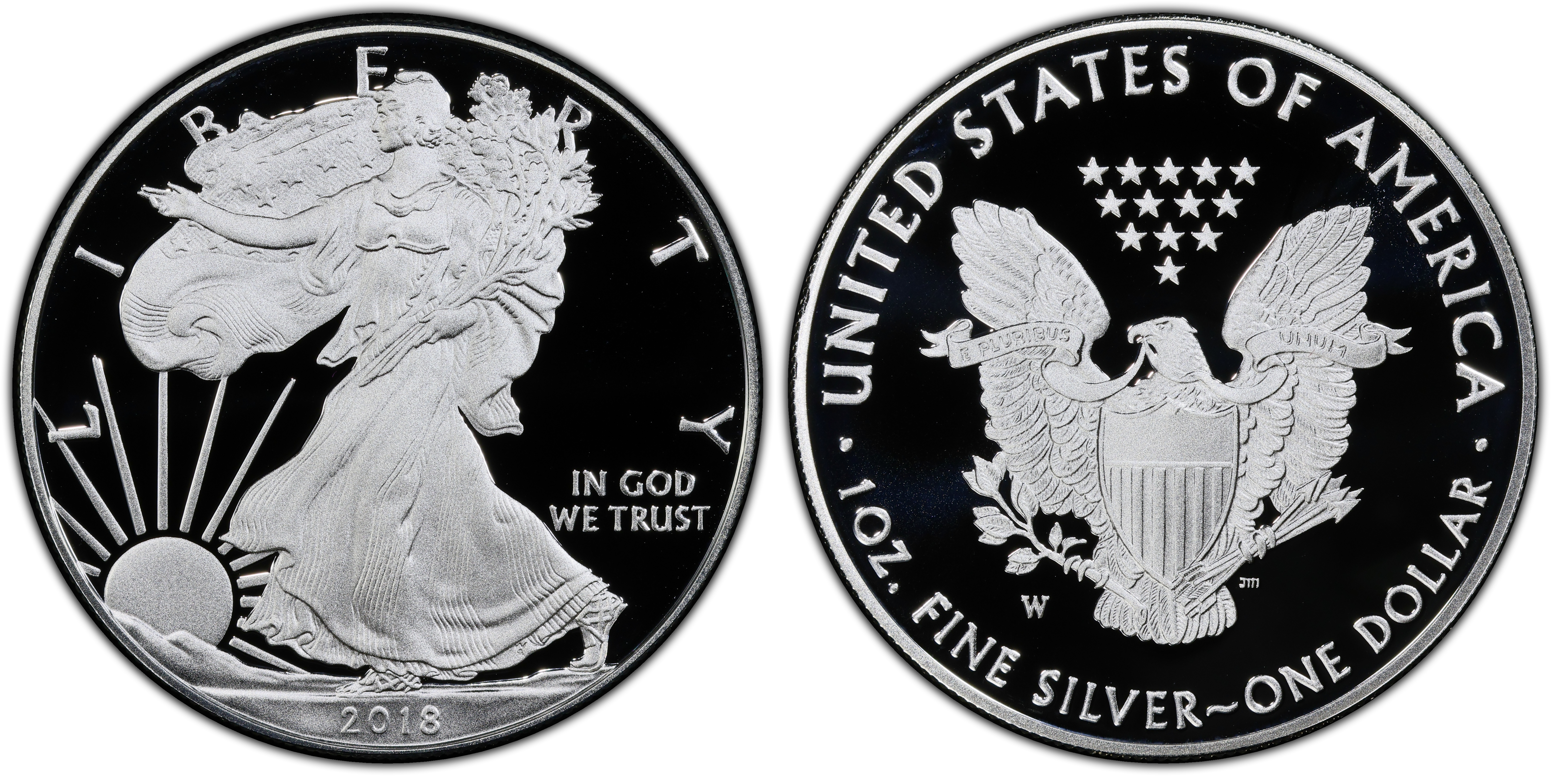 2018-W $1 Silver Eagle, DCAM (Proof) Silver Eagles - PCGS CoinFacts