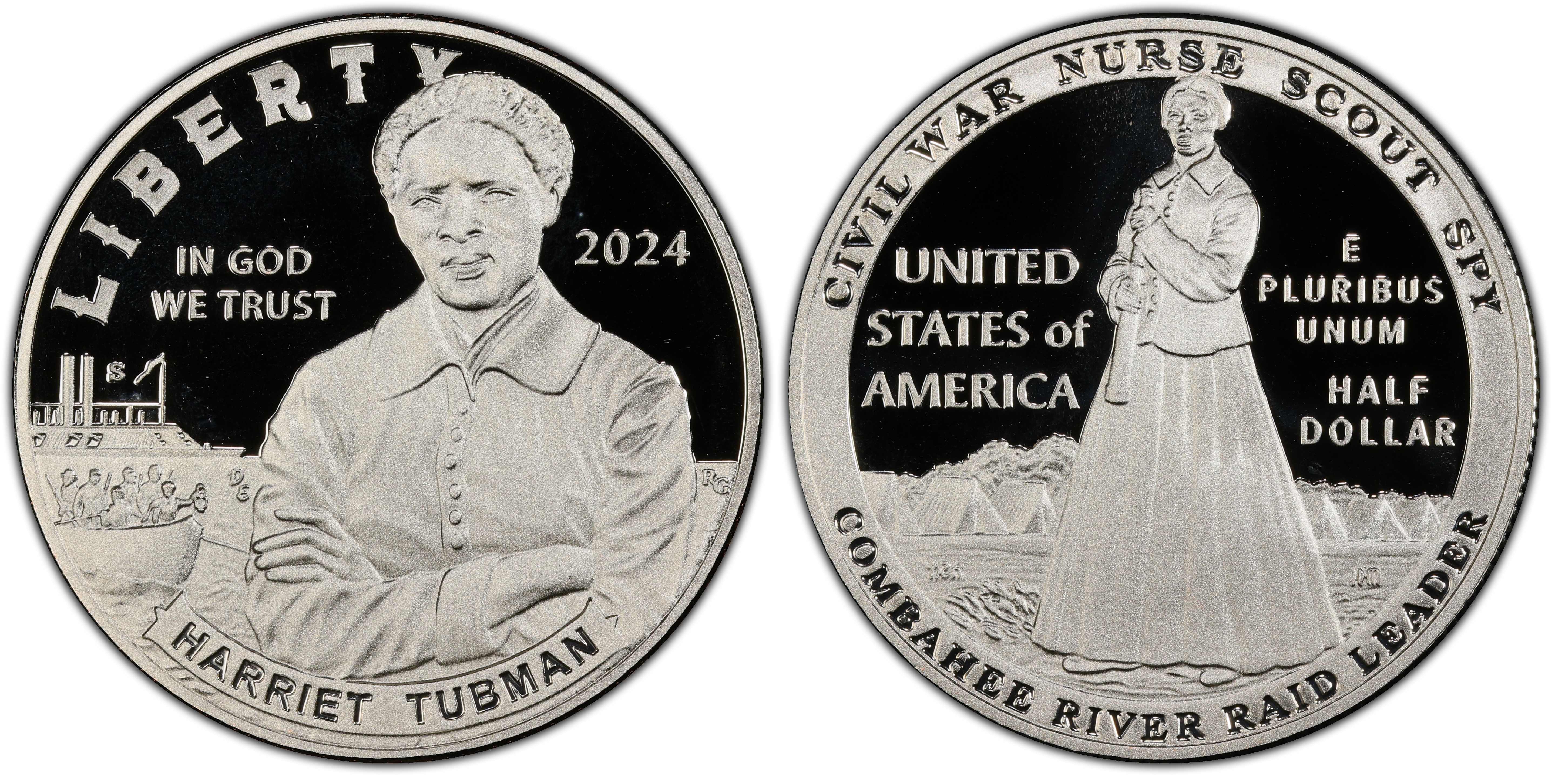 2024S 50C Harriet Tubman, DCAM (Proof) Modern Silver and Clad