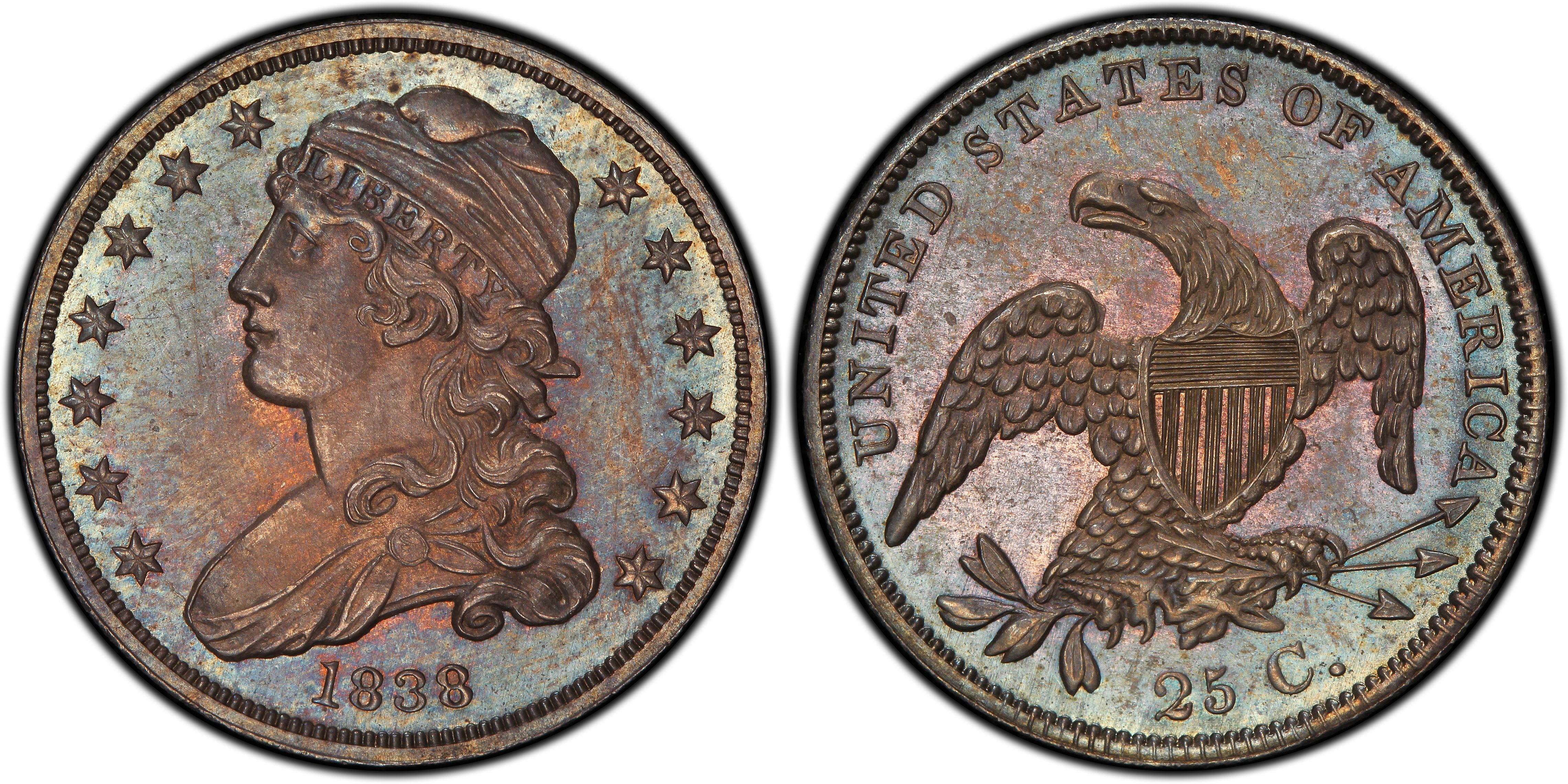1838 25C Capped Bust (Proof) Capped Bust Quarter - PCGS CoinFacts