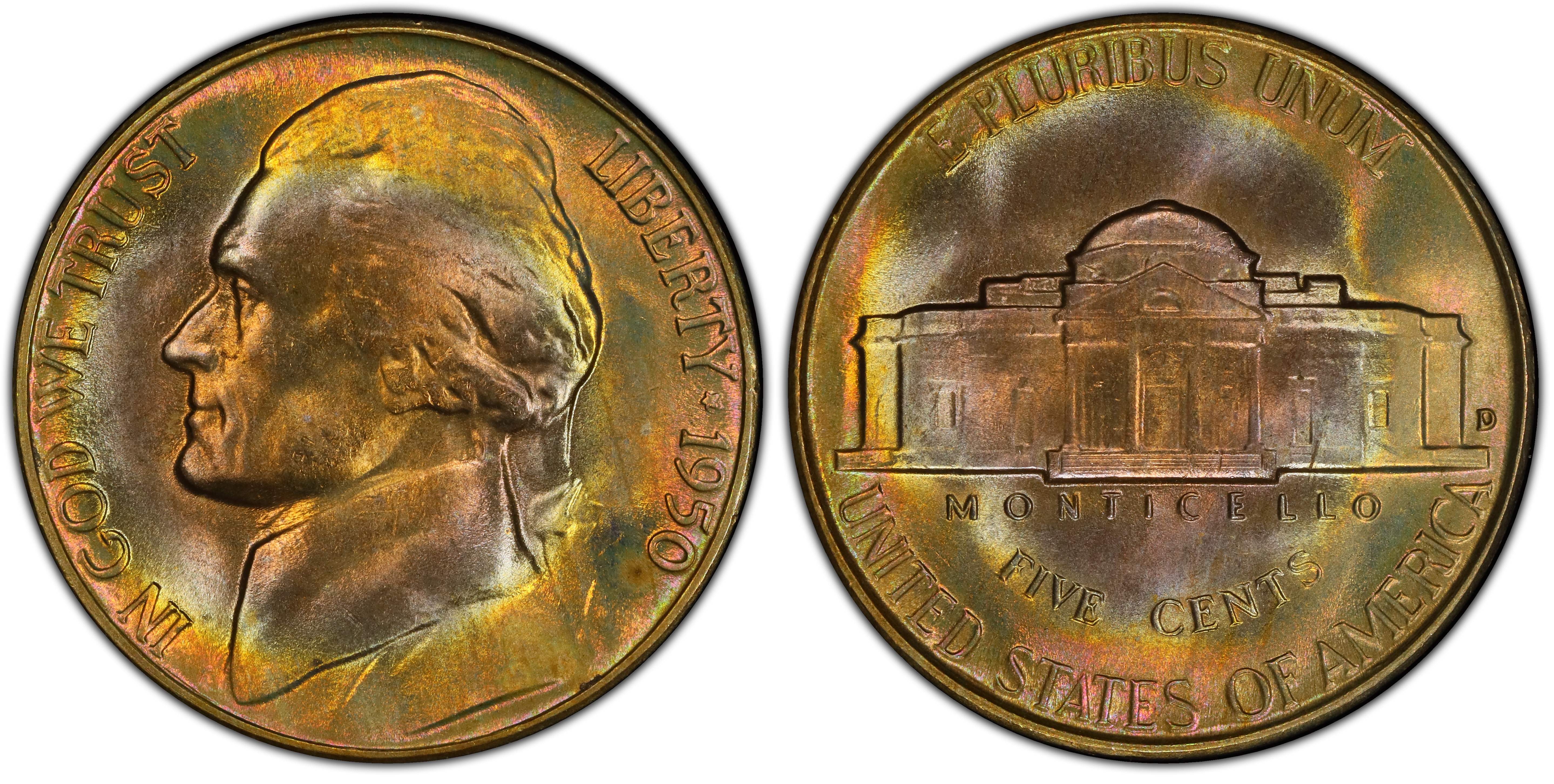 1950-D 5C (Regular Strike) Jefferson Nickel - PCGS CoinFacts