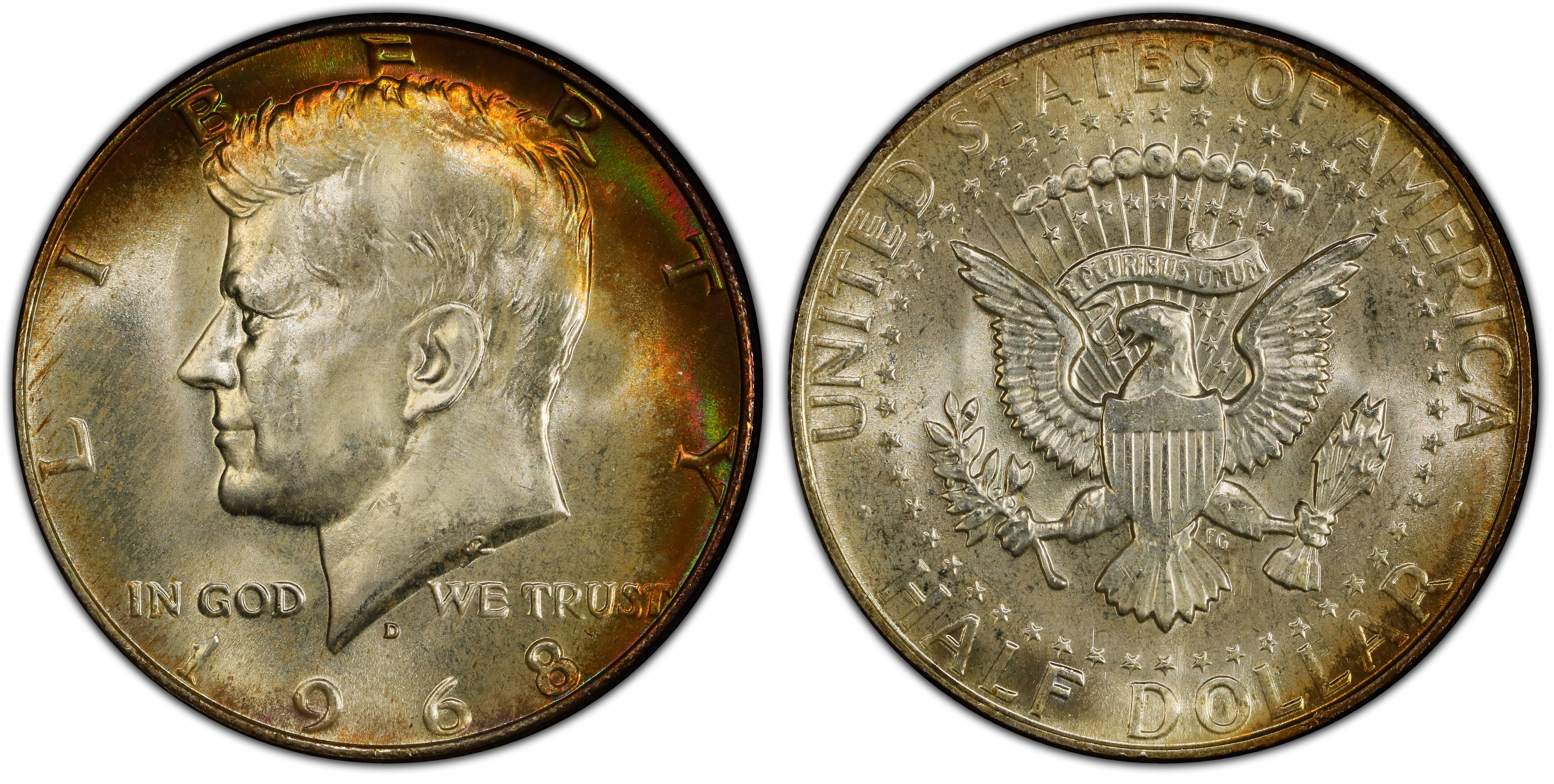 1968-D 50C (Regular Strike) Kennedy Half Dollar - PCGS CoinFacts