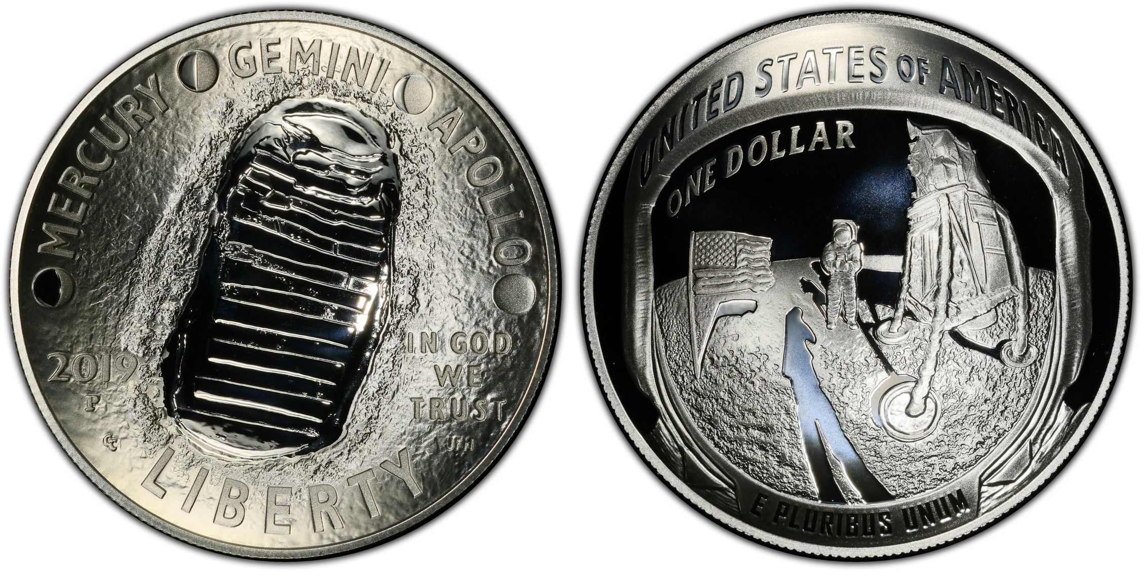 2019-P $1 Apollo 11 50th Anniversary, DCAM (Proof) Modern Silver and Clad  Commemoratives - PCGS CoinFacts