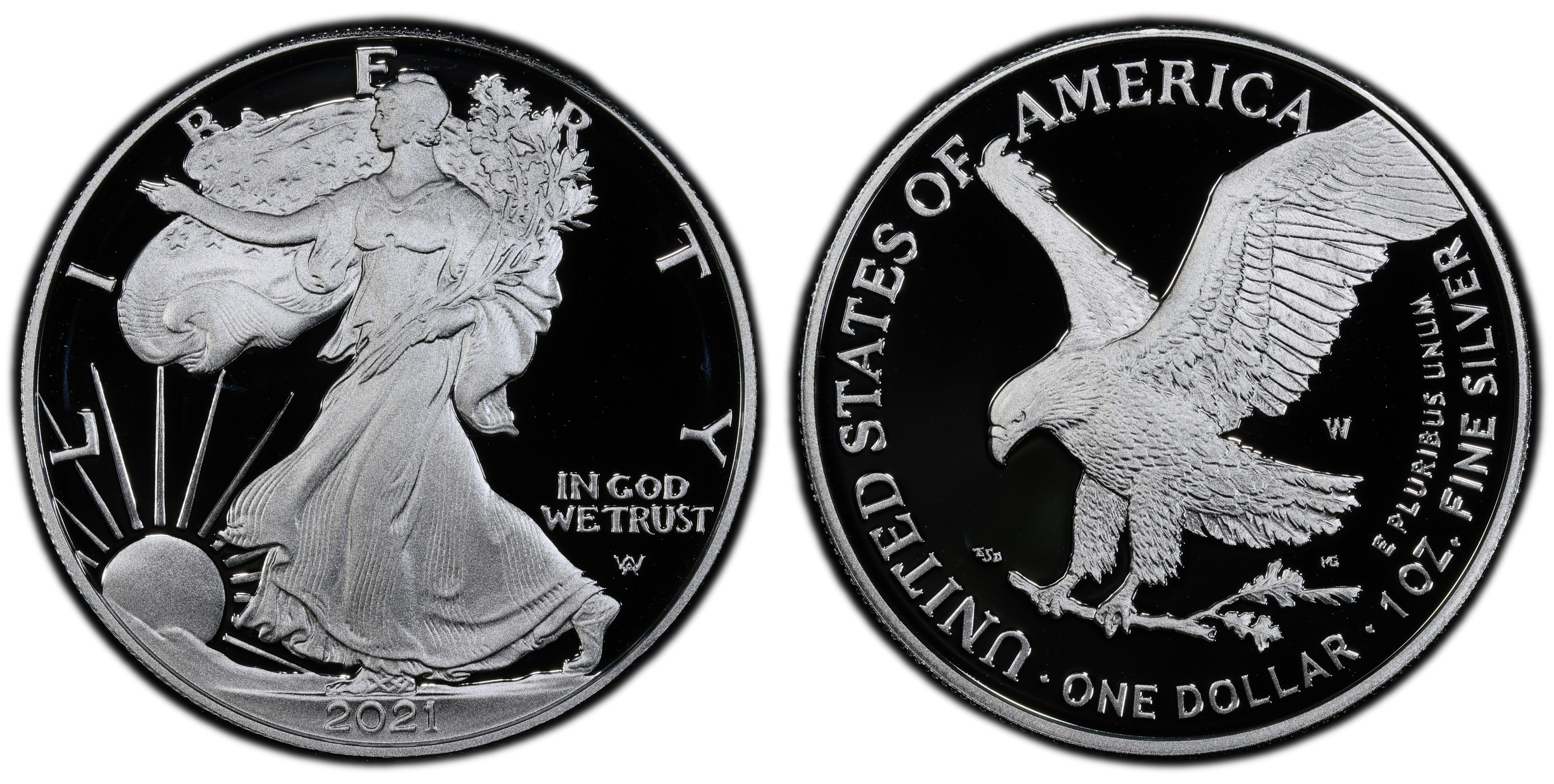 2021-W $1 Silver Eagle - Type 2, DCAM (Proof) Silver Eagles - PCGS CoinFacts