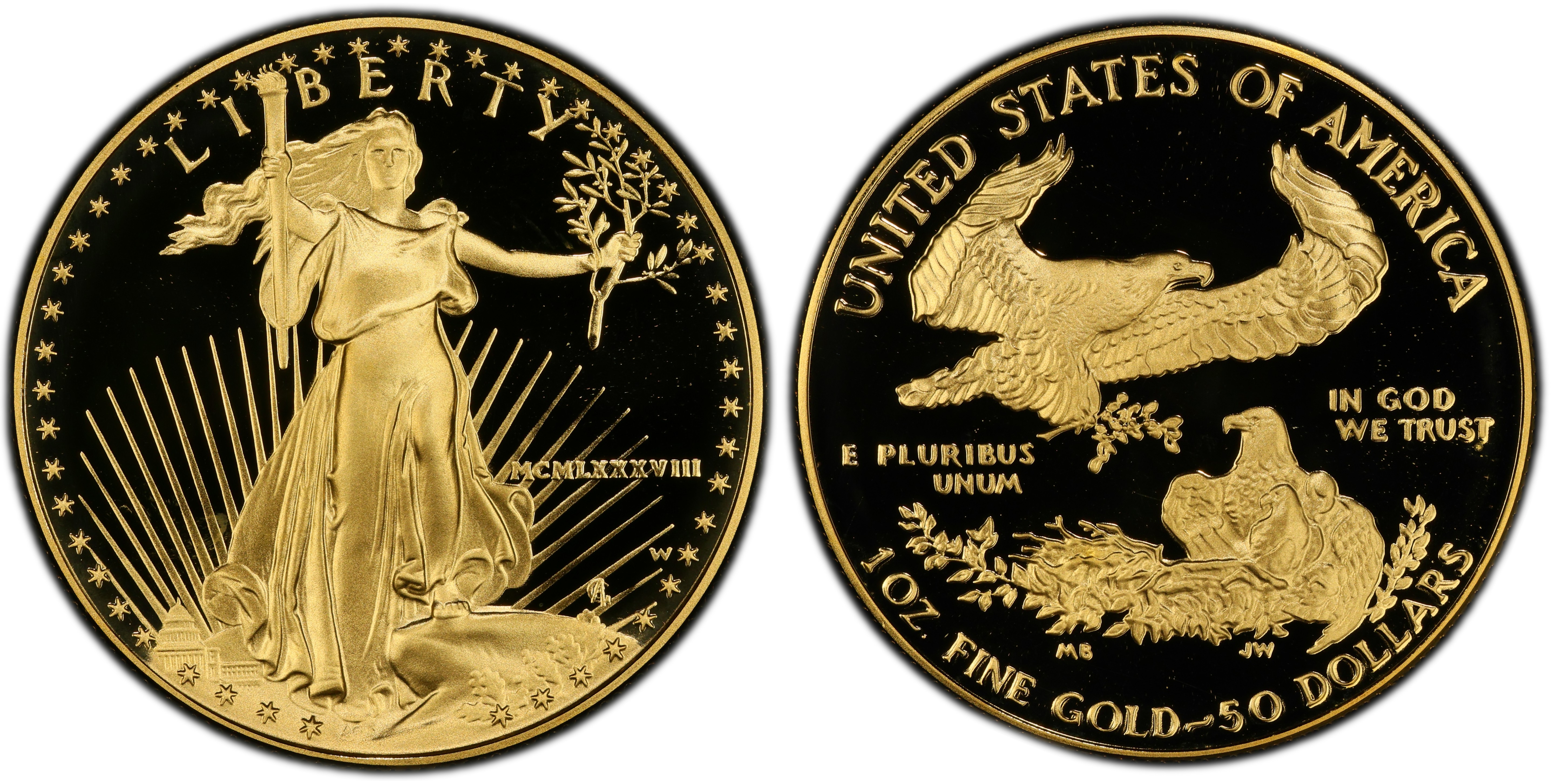 1988-W $50 Gold Eagle, DCAM (Proof) Gold Eagles - PCGS CoinFacts