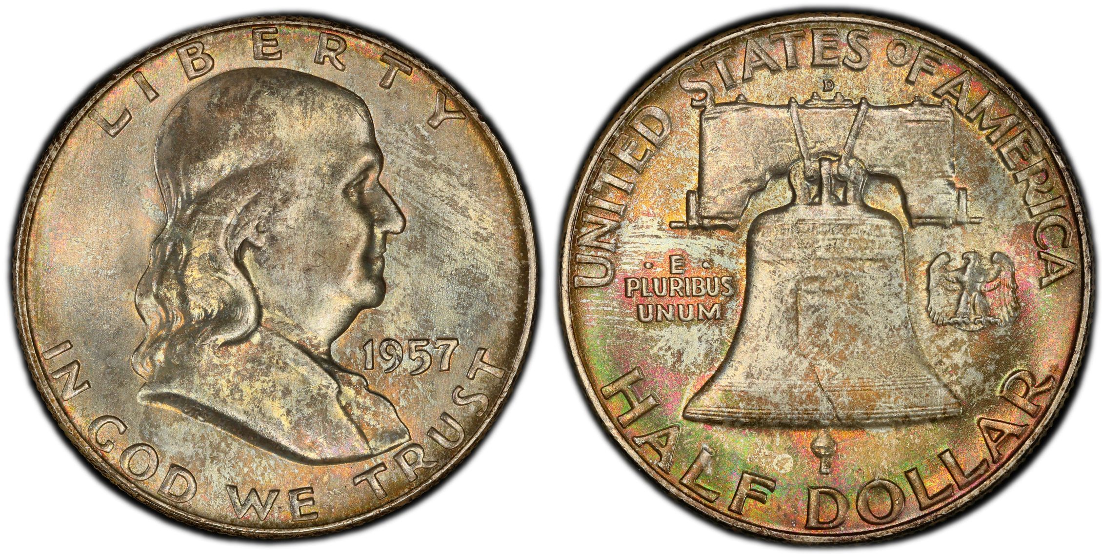 1957-D 50C, FBL (Regular Strike) Franklin Half Dollar - PCGS CoinFacts