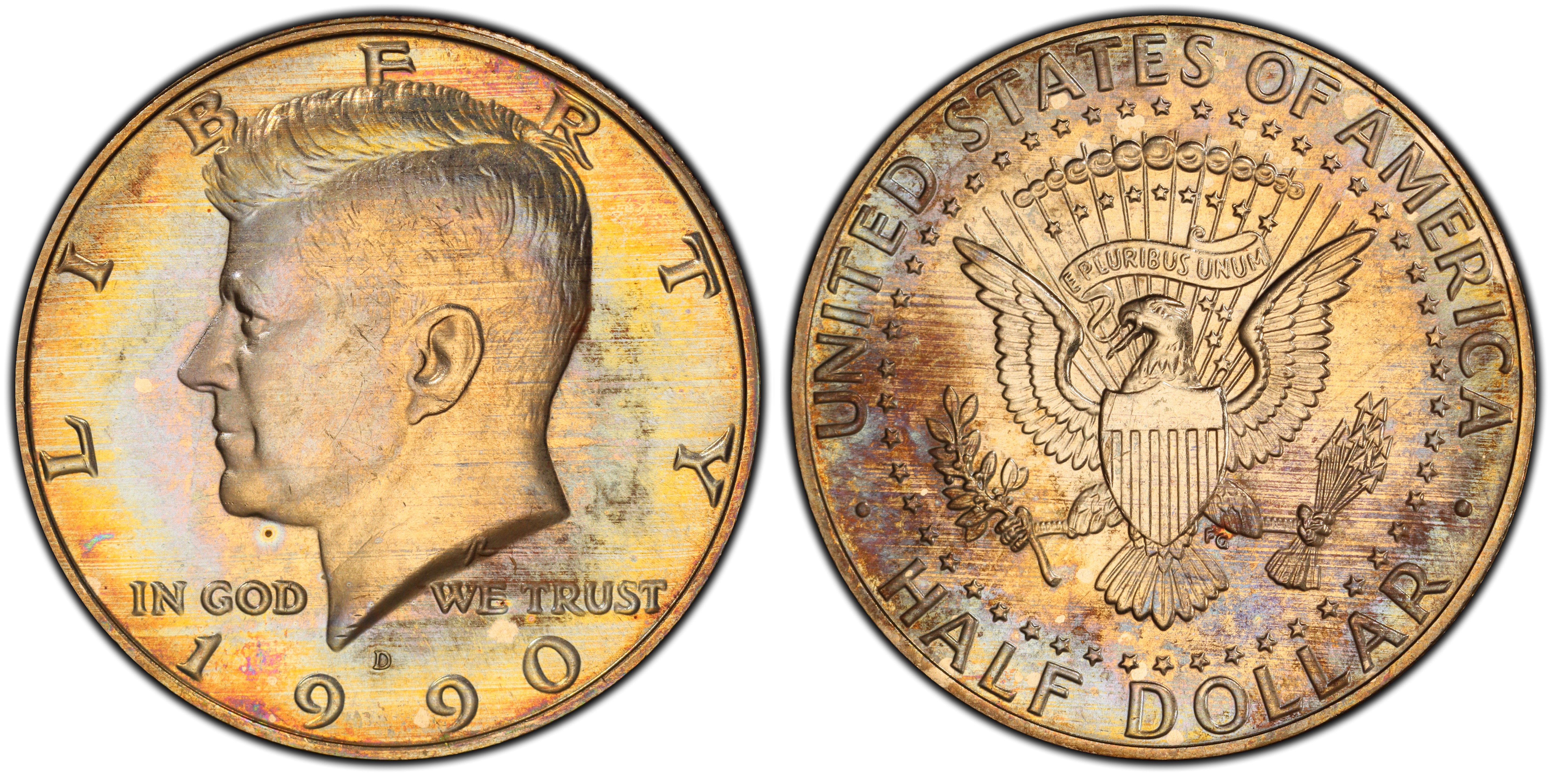 1990-D Kennedy Half Dollar 50cent Piece Uncirculated Coin