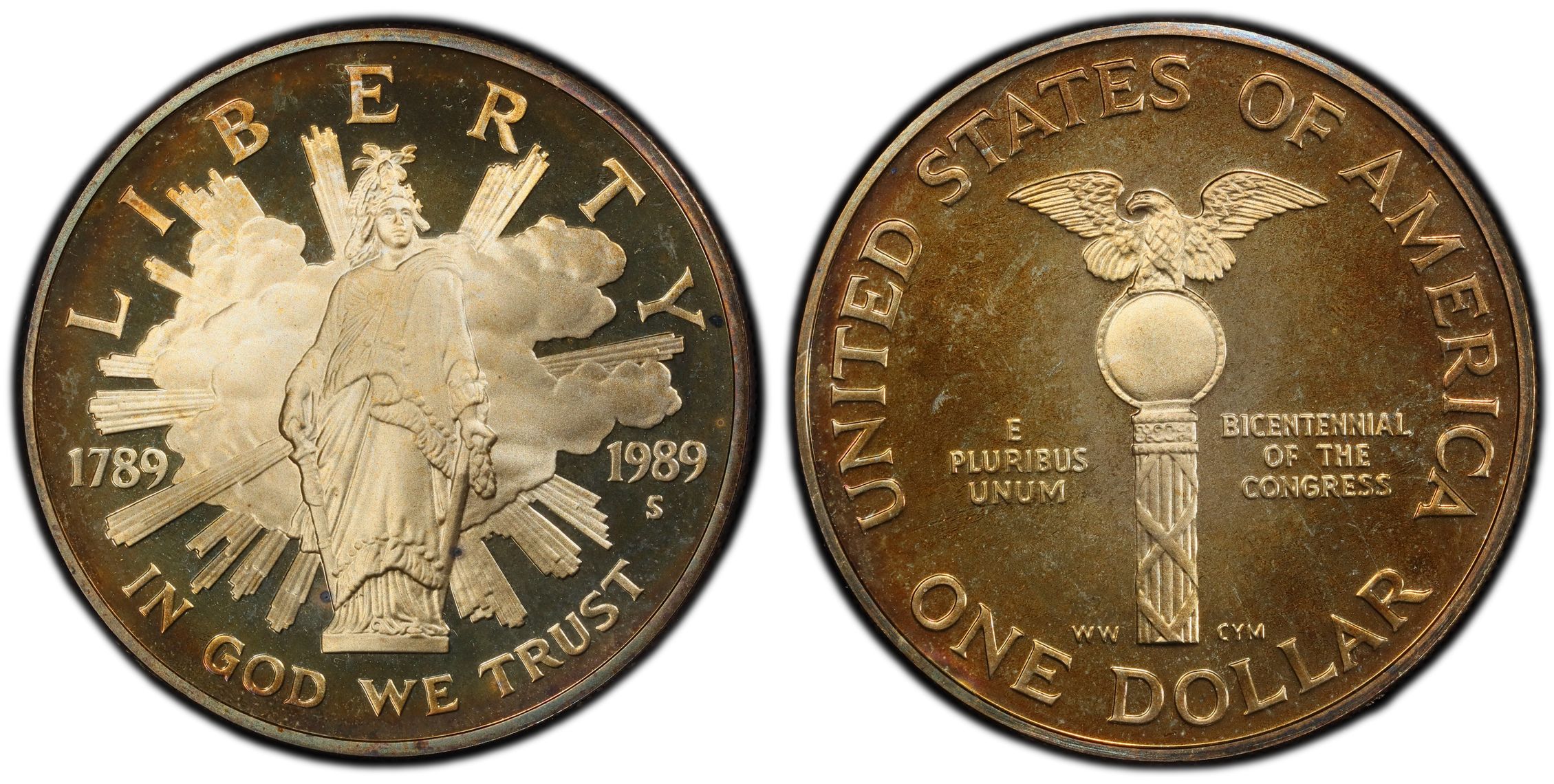 1989-S $1 Congress, DCAM (Proof) Modern Silver and Clad Commemoratives -  PCGS CoinFacts