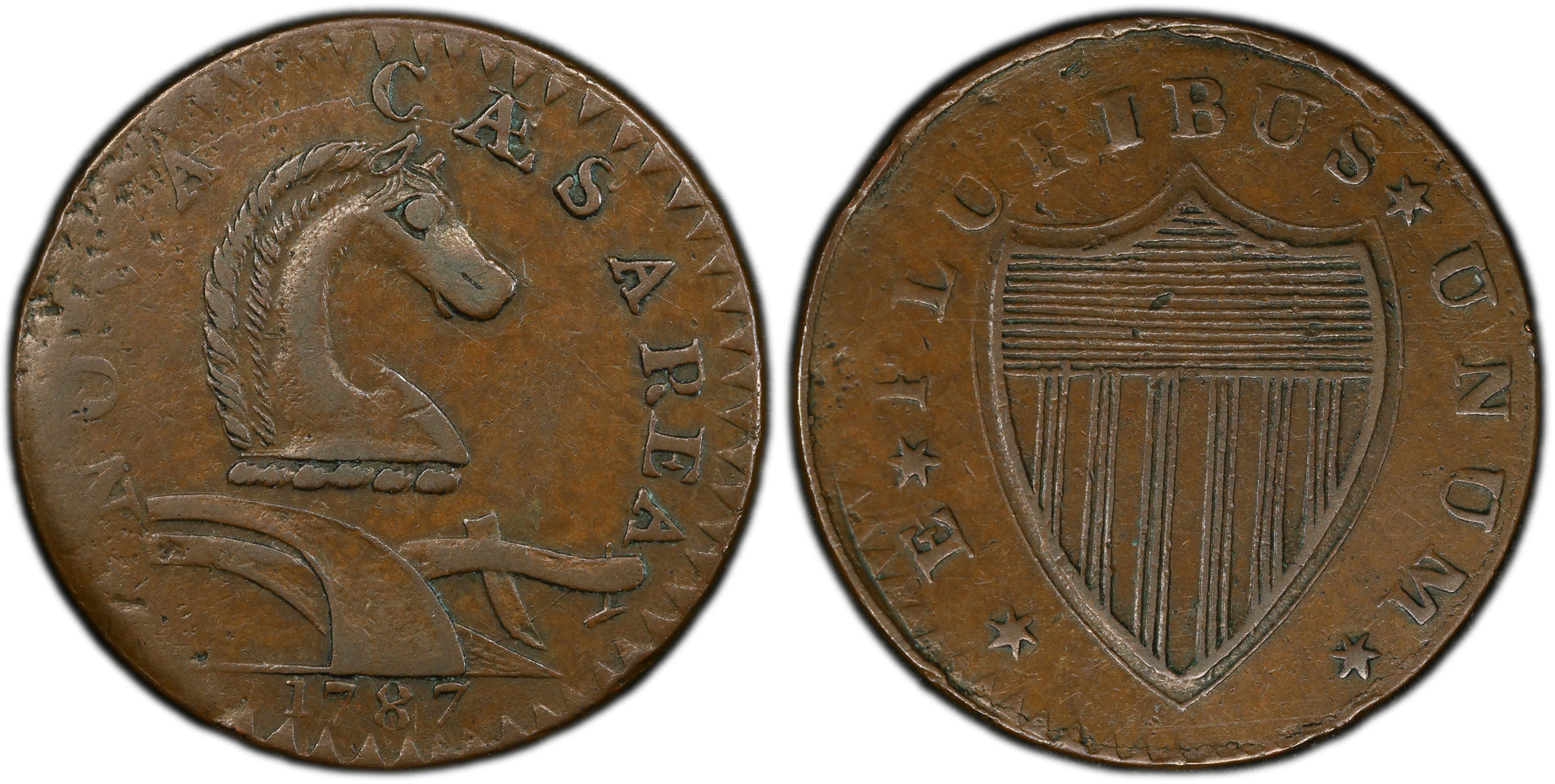 1787 NJ 1/2P Serpent Head, Maris 54-k, BN (Regular Strike