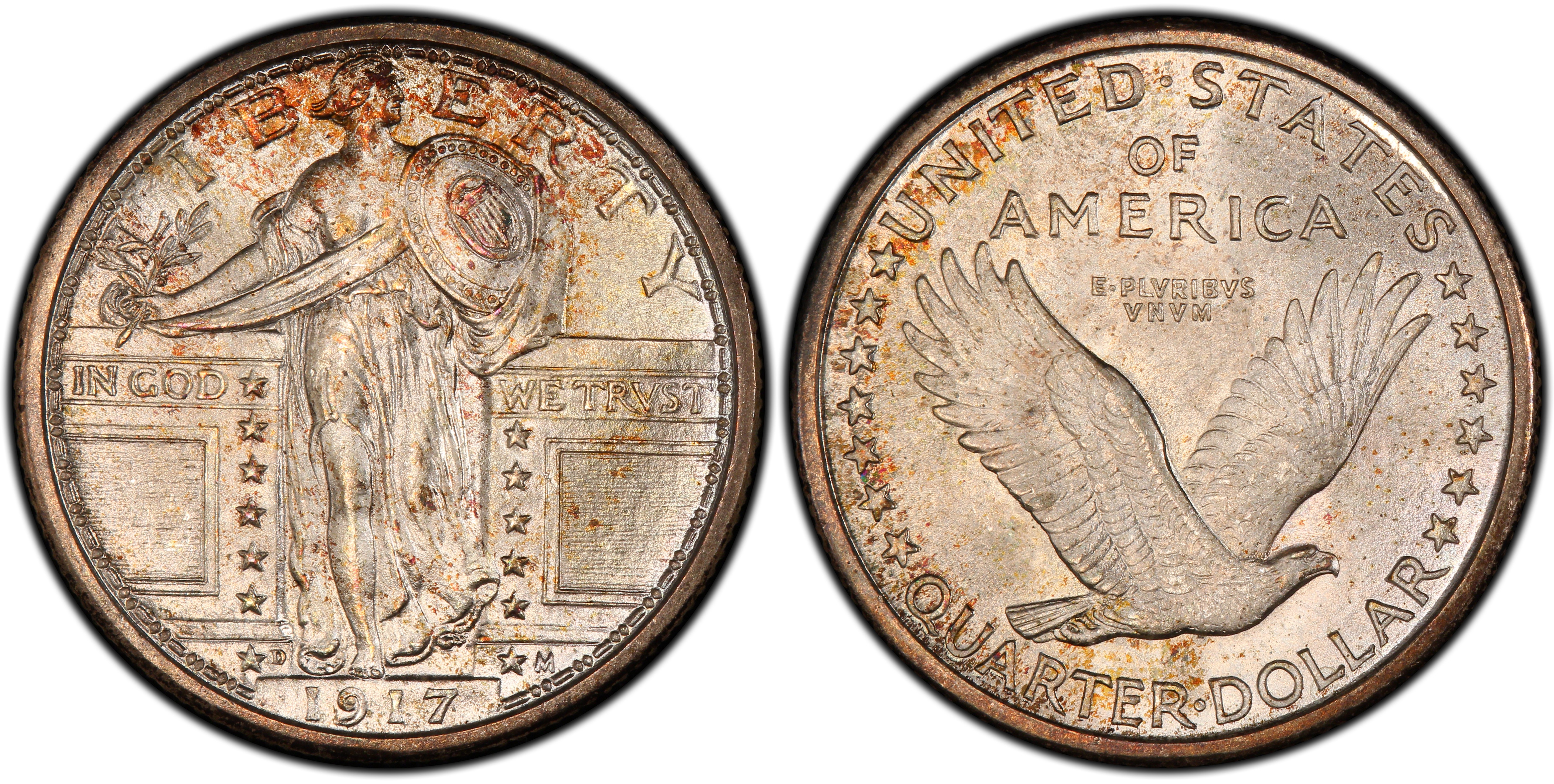 1917-D 25C Type 1, FH (Regular Strike) Standing Liberty