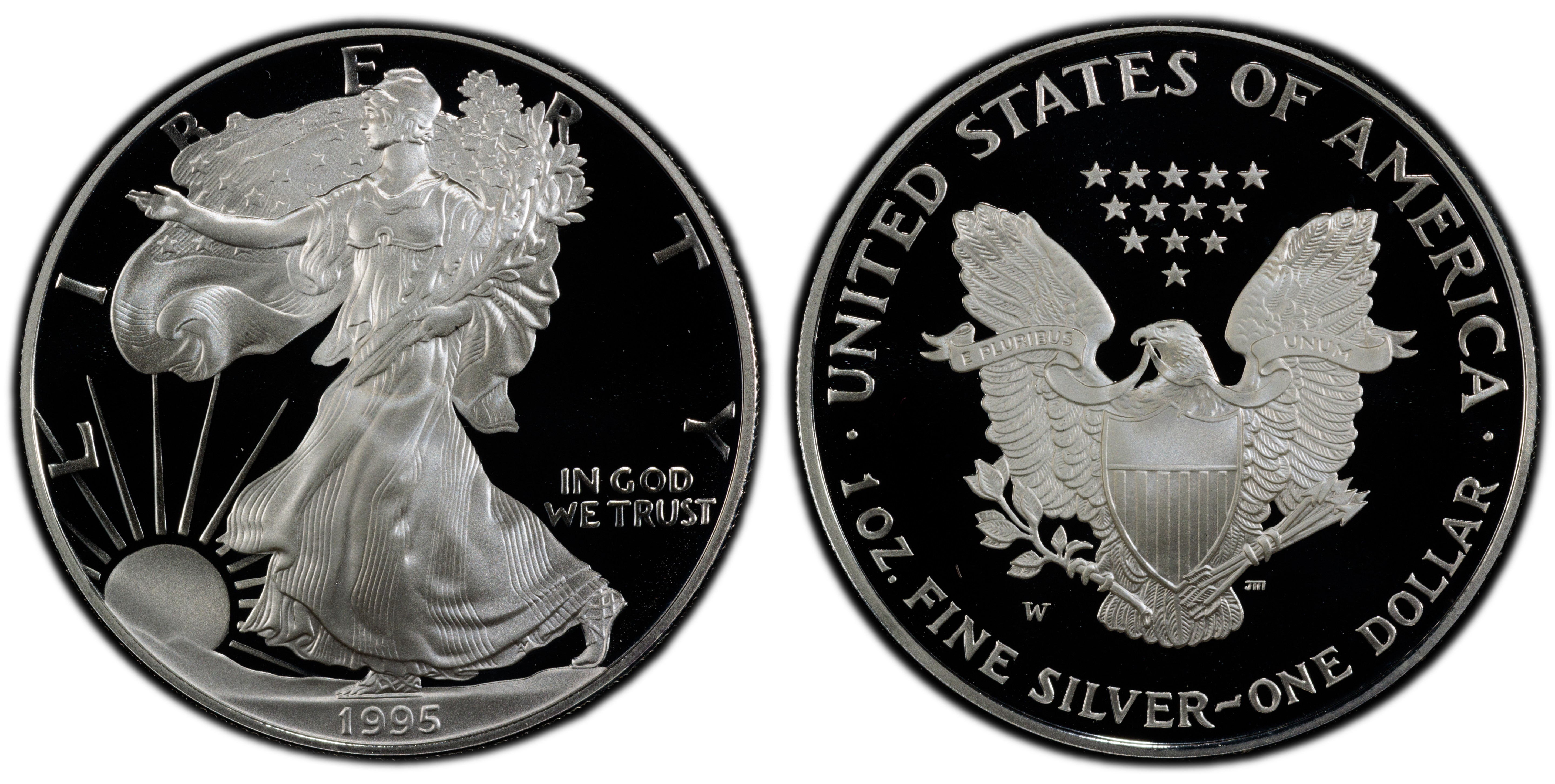 1995-W $1 Silver Eagle, DCAM (Proof) Silver Eagles - PCGS