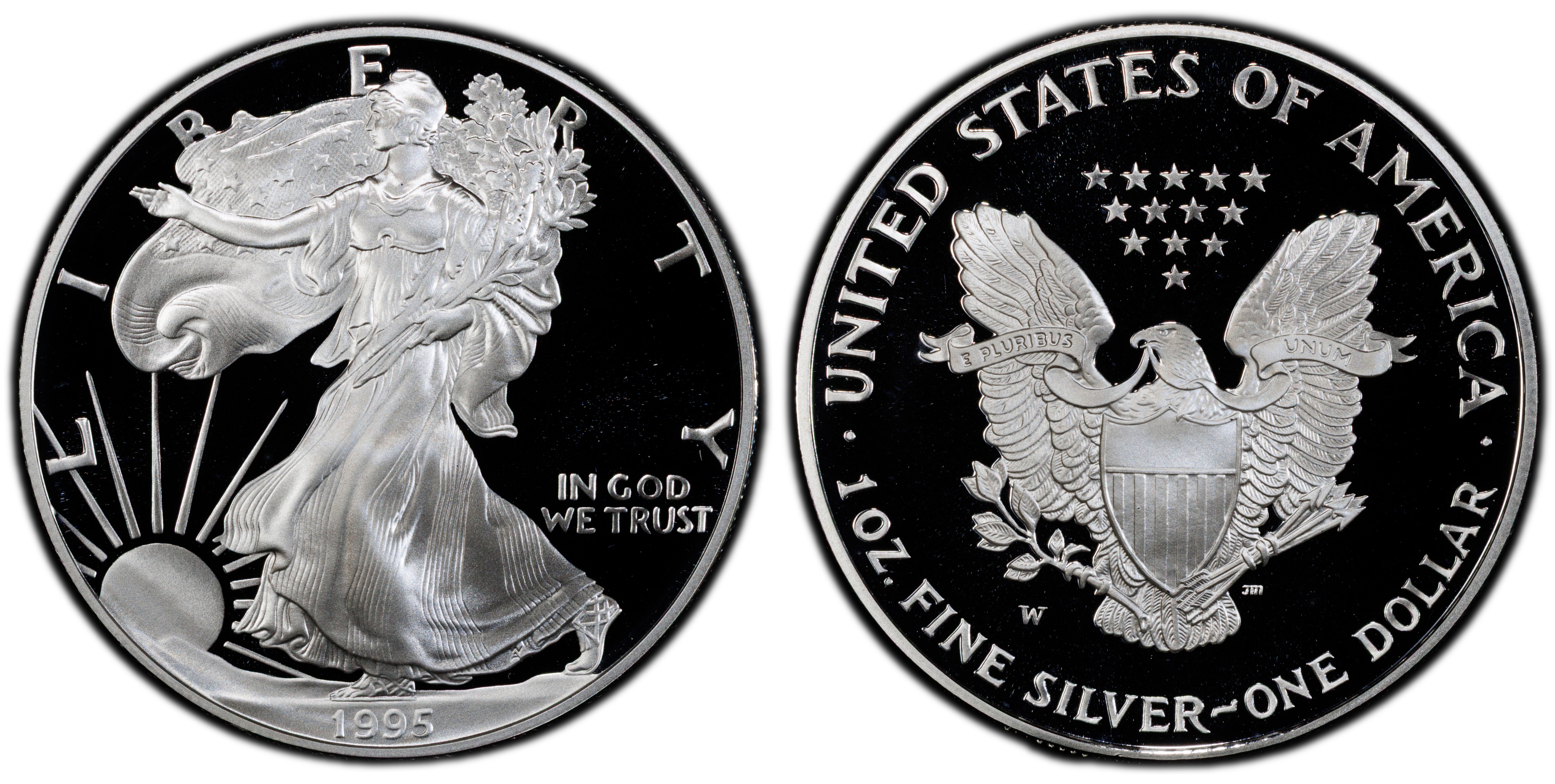 1995-W $1 Silver Eagle, DCAM (Proof) Silver Eagles - PCGS