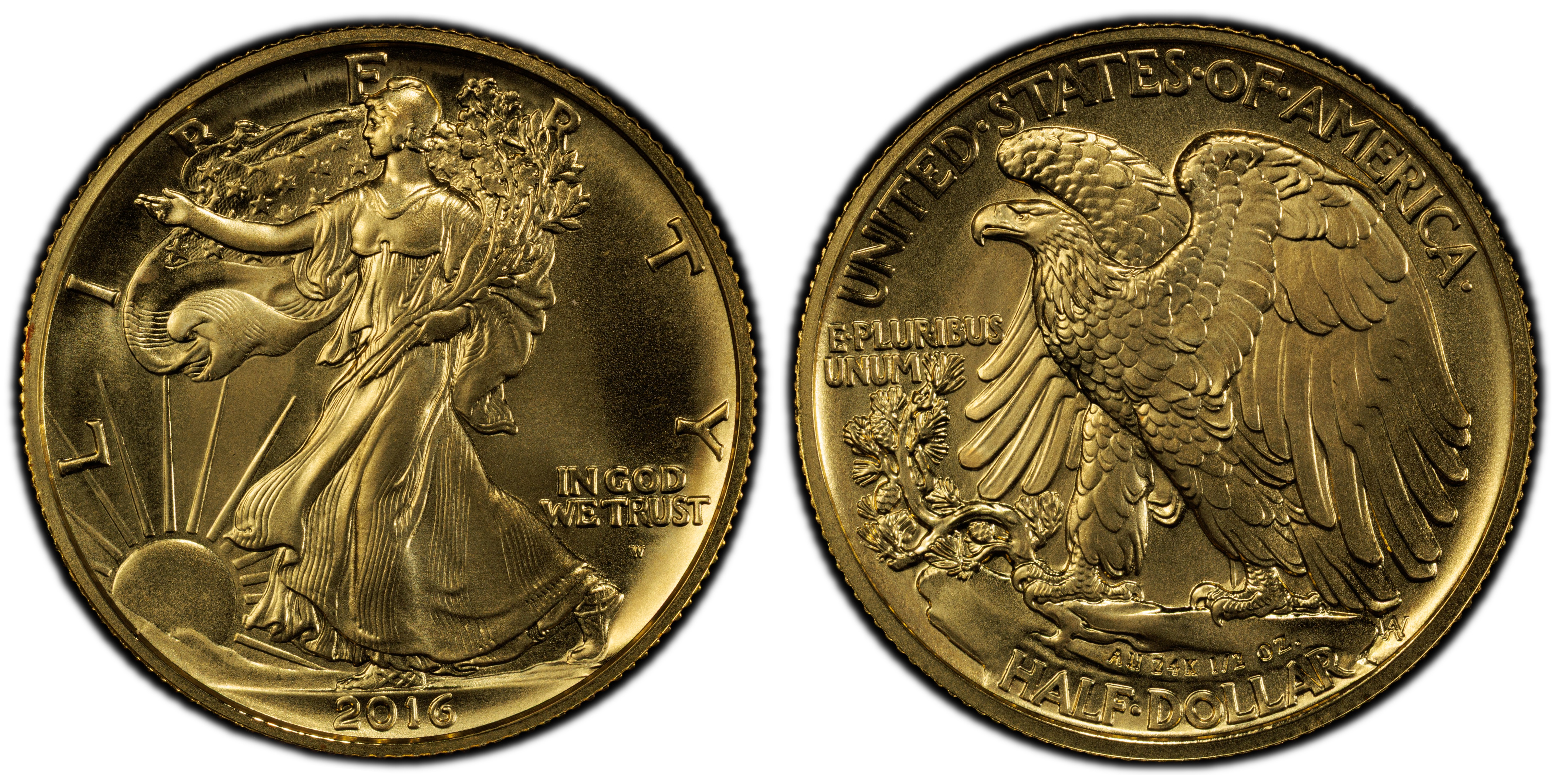 2016-W 50C 100th Anniversary Gold (Special Strike) 2016