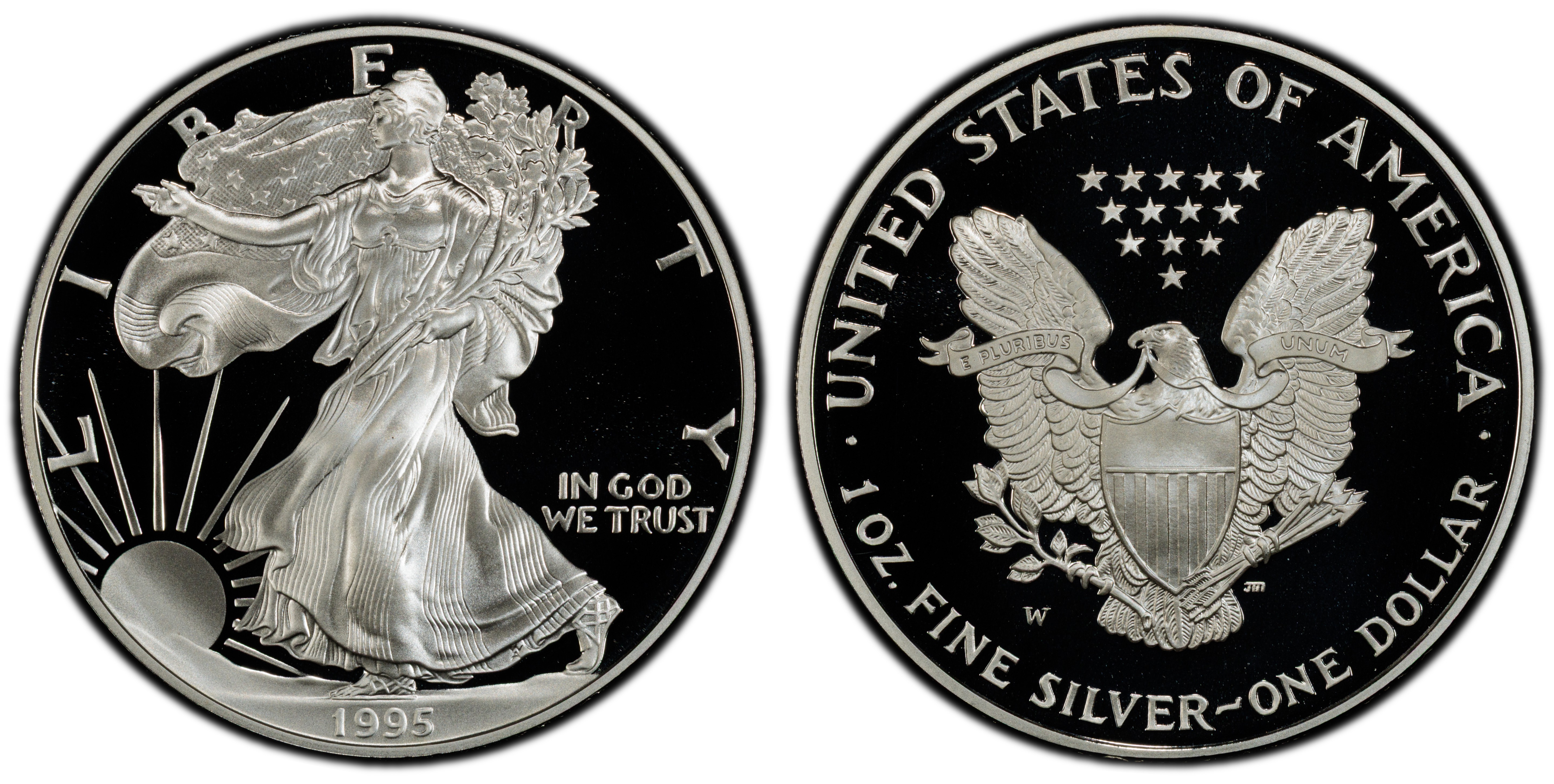 1 dollar 1995 - American Silver Eagle, USA - Coin value