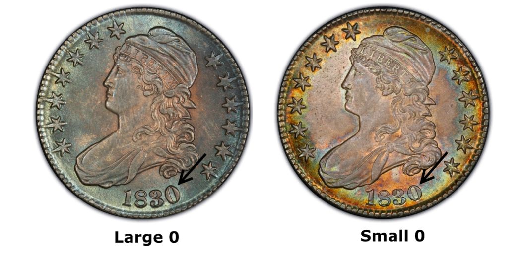 1830 50C Small 0 (Regular Strike) Capped Bust Half Dollar - PCGS CoinFacts