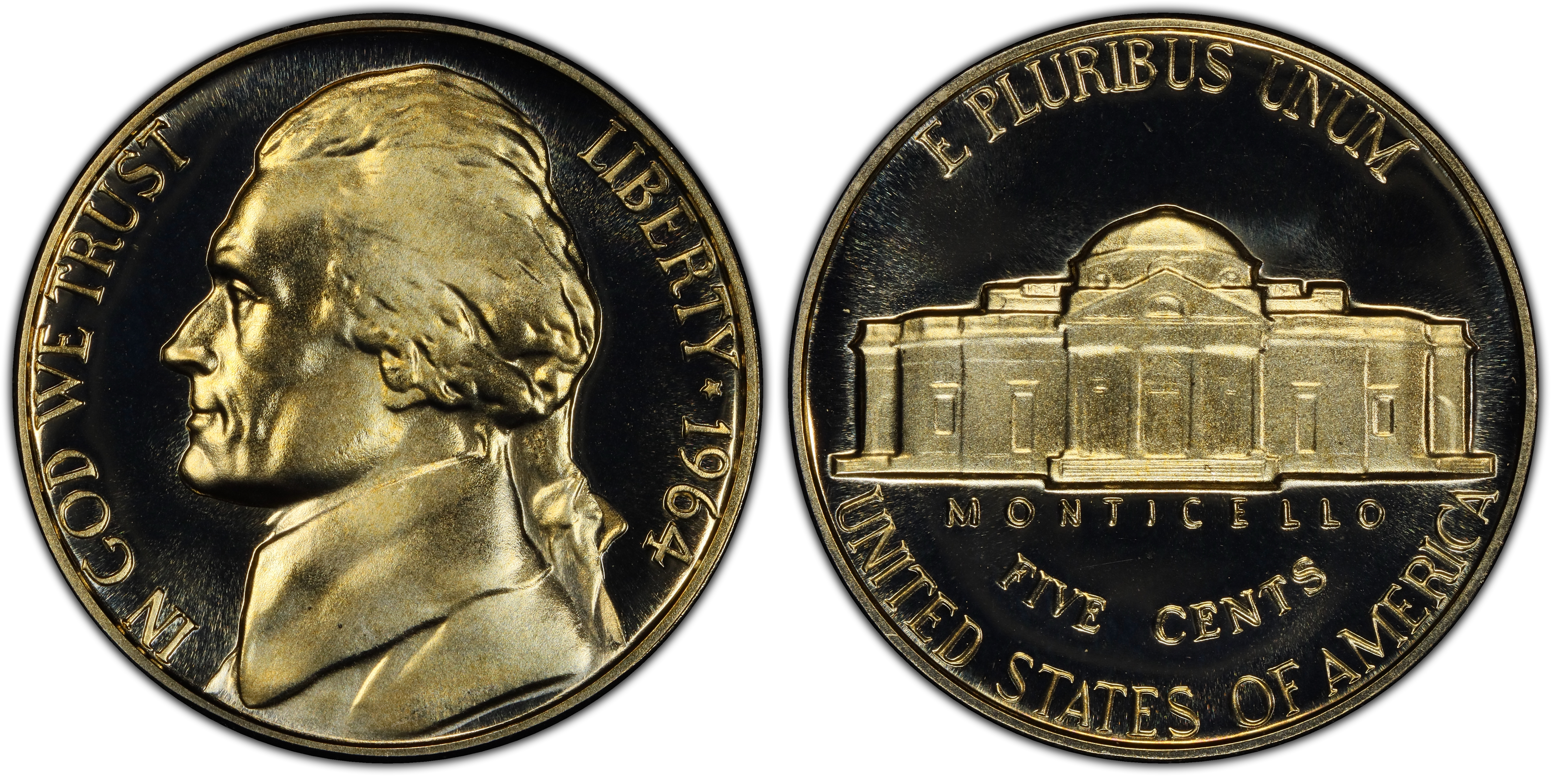 1964 5C DCAM Proof Jefferson Nickel PCGS CoinFacts