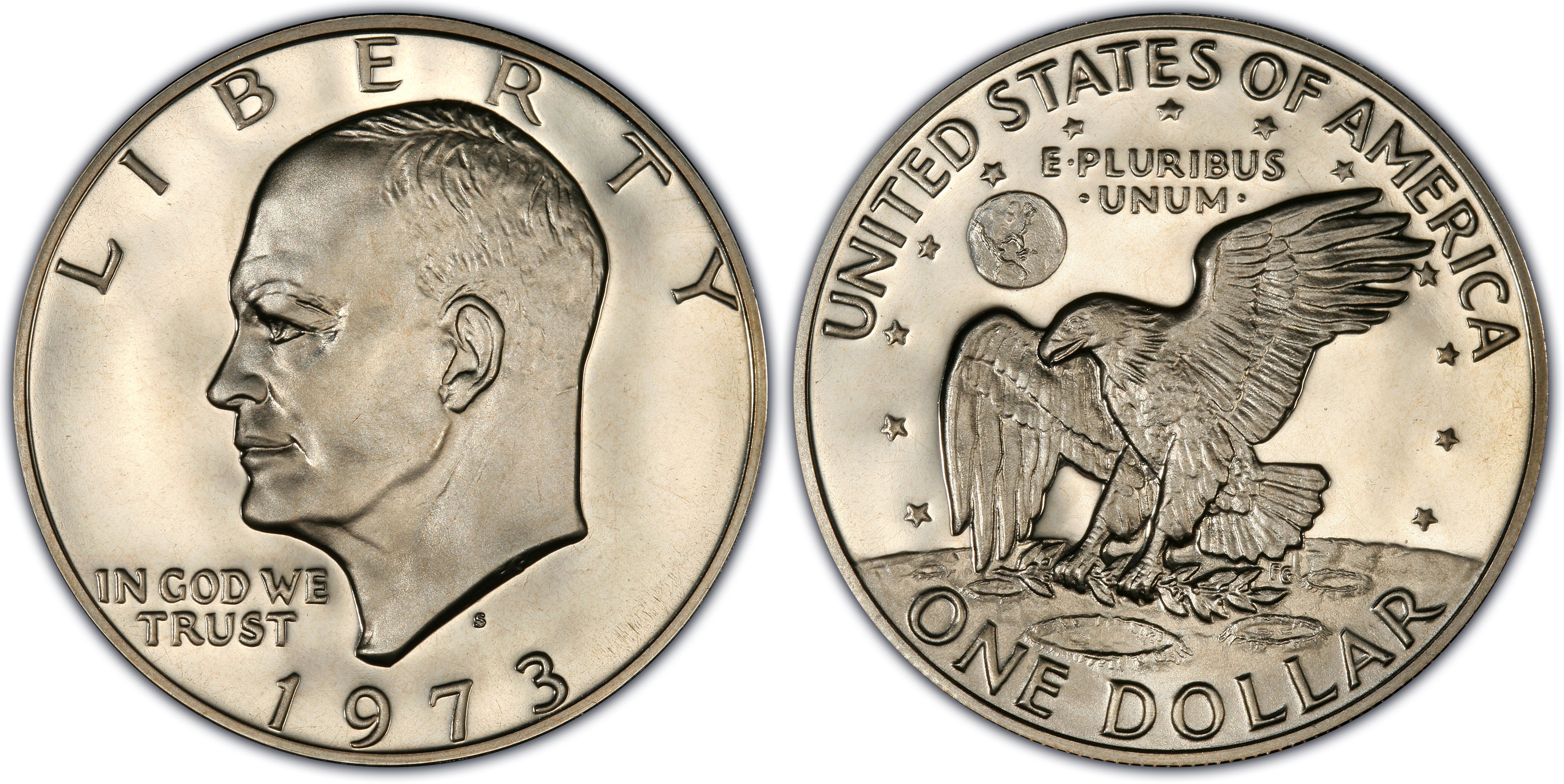 1973 S $1 Eisenhower Ike Clad Dollar PCGS PR69DCAM 