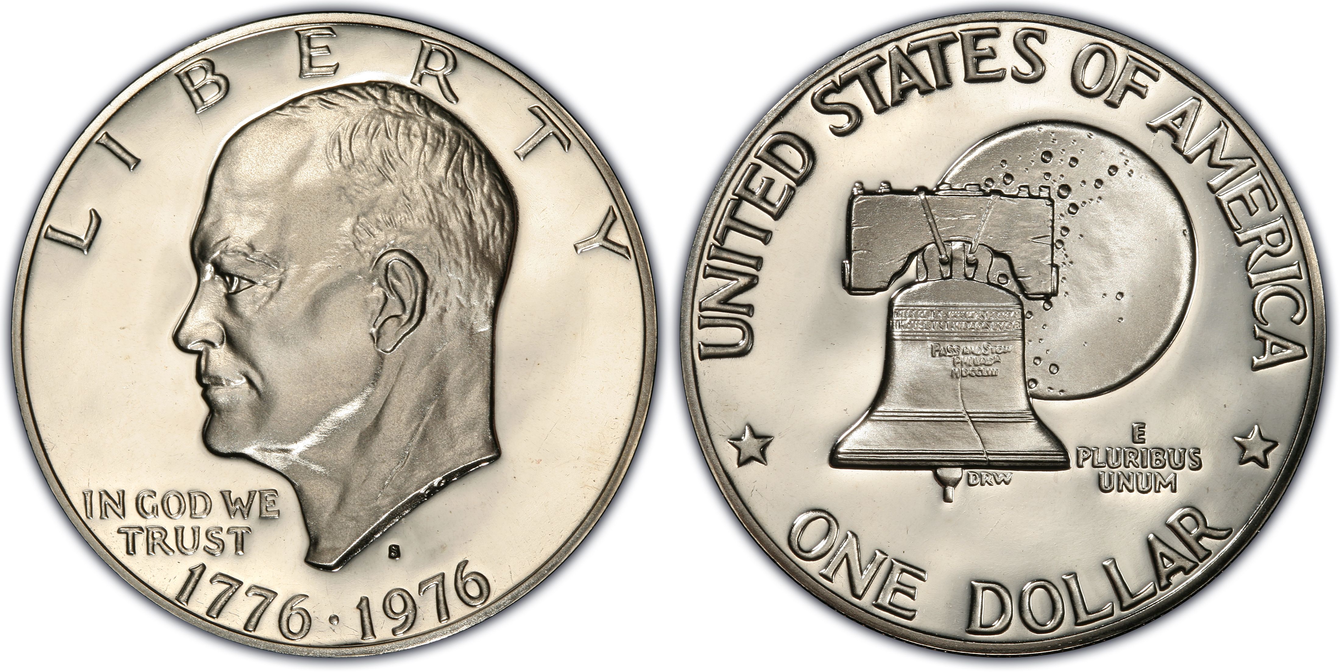 Details about   1976 S Type 2 Eisenhower Ike Dollar Gem Cameo Clad Proof Coin With Storyboard 