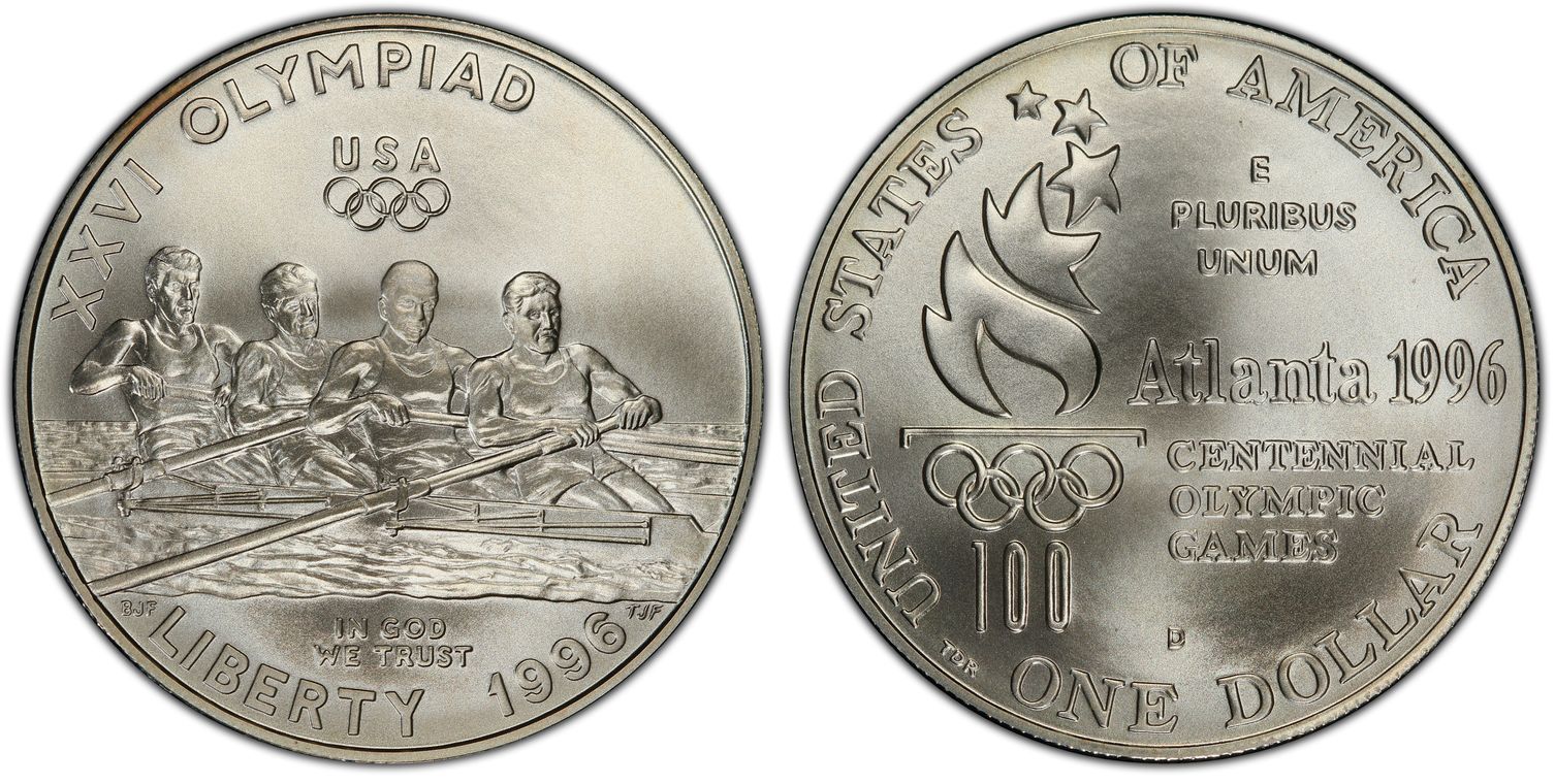 1996-D $1 Rowing (Regular Strike) Modern Silver and Clad Commemoratives ...