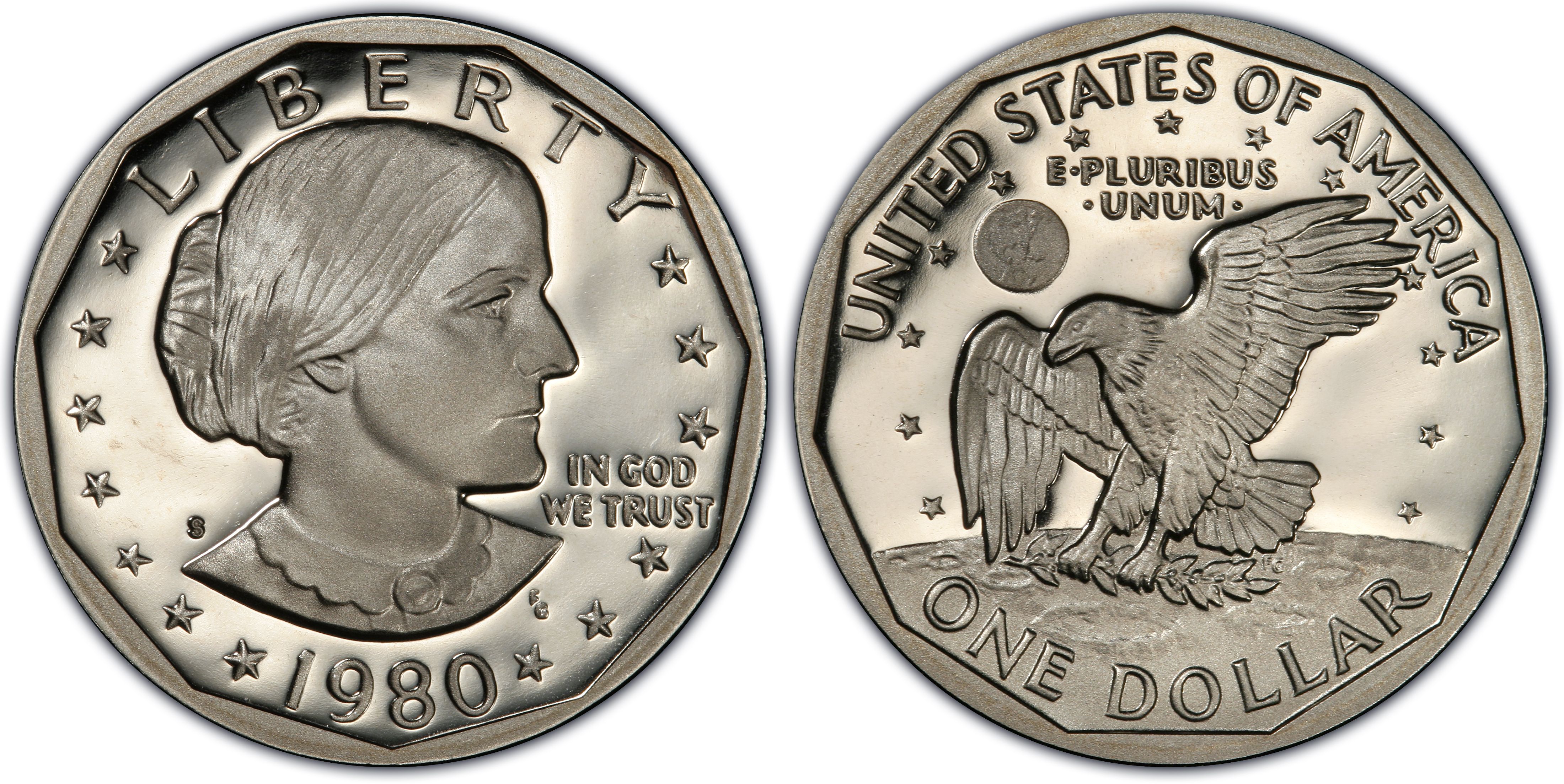 1980-S SBA$1, DCAM (Proof) Susan B. Anthony Dollar PCGS CoinFacts