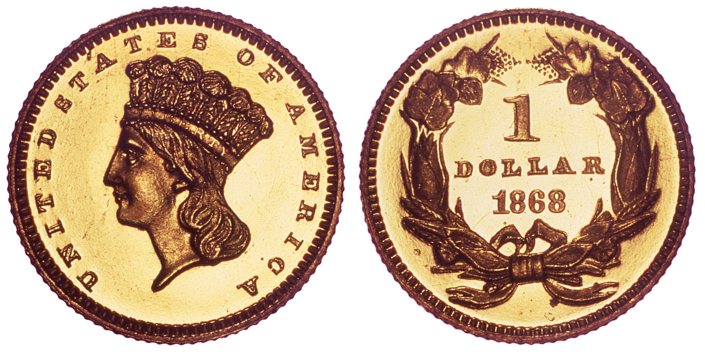 1868 G$1 (proof) Gold Dollar - Pcgs Coinfacts