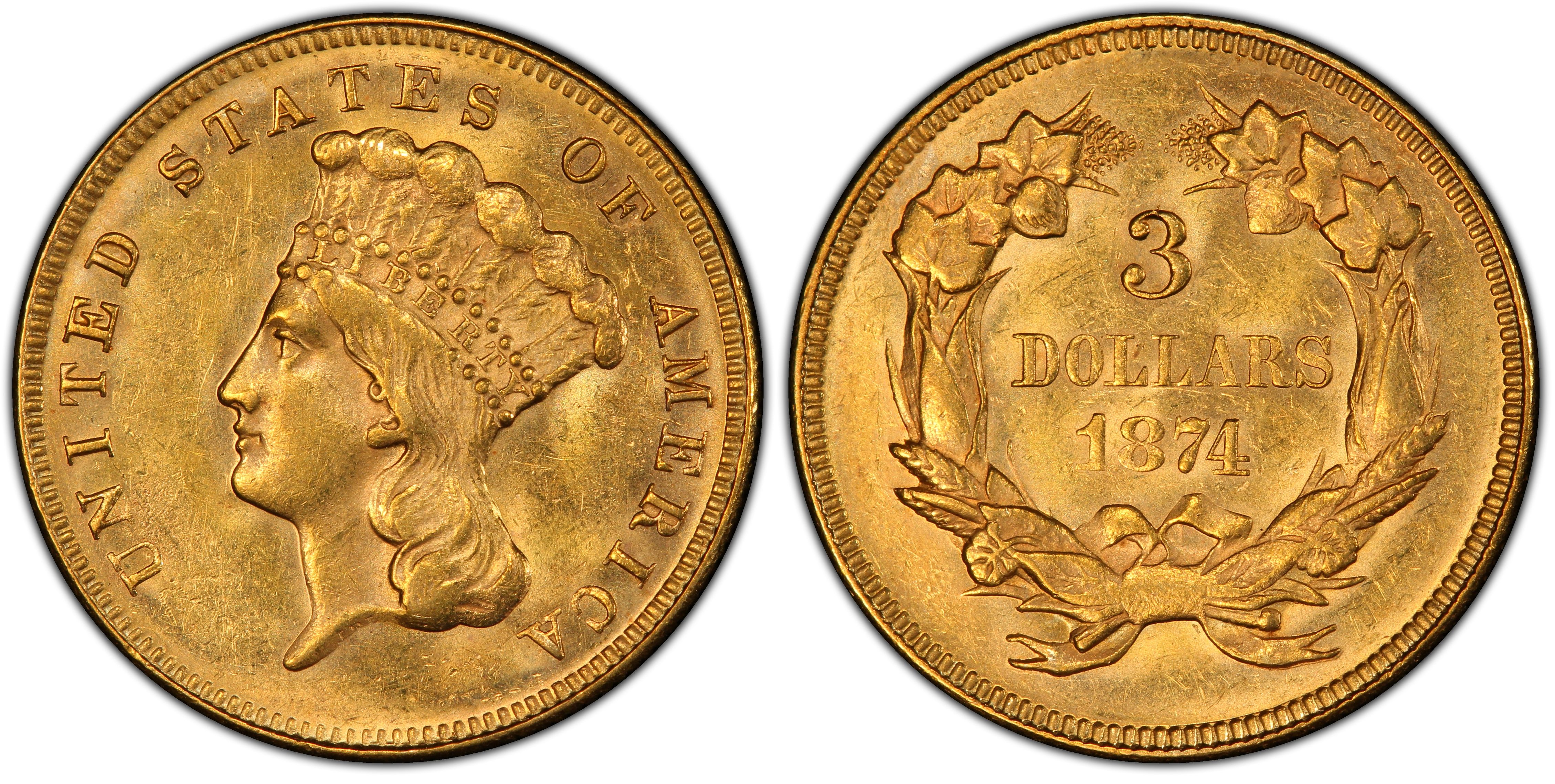 Images of Three Dollar 1874 $3 - PCGS CoinFacts
