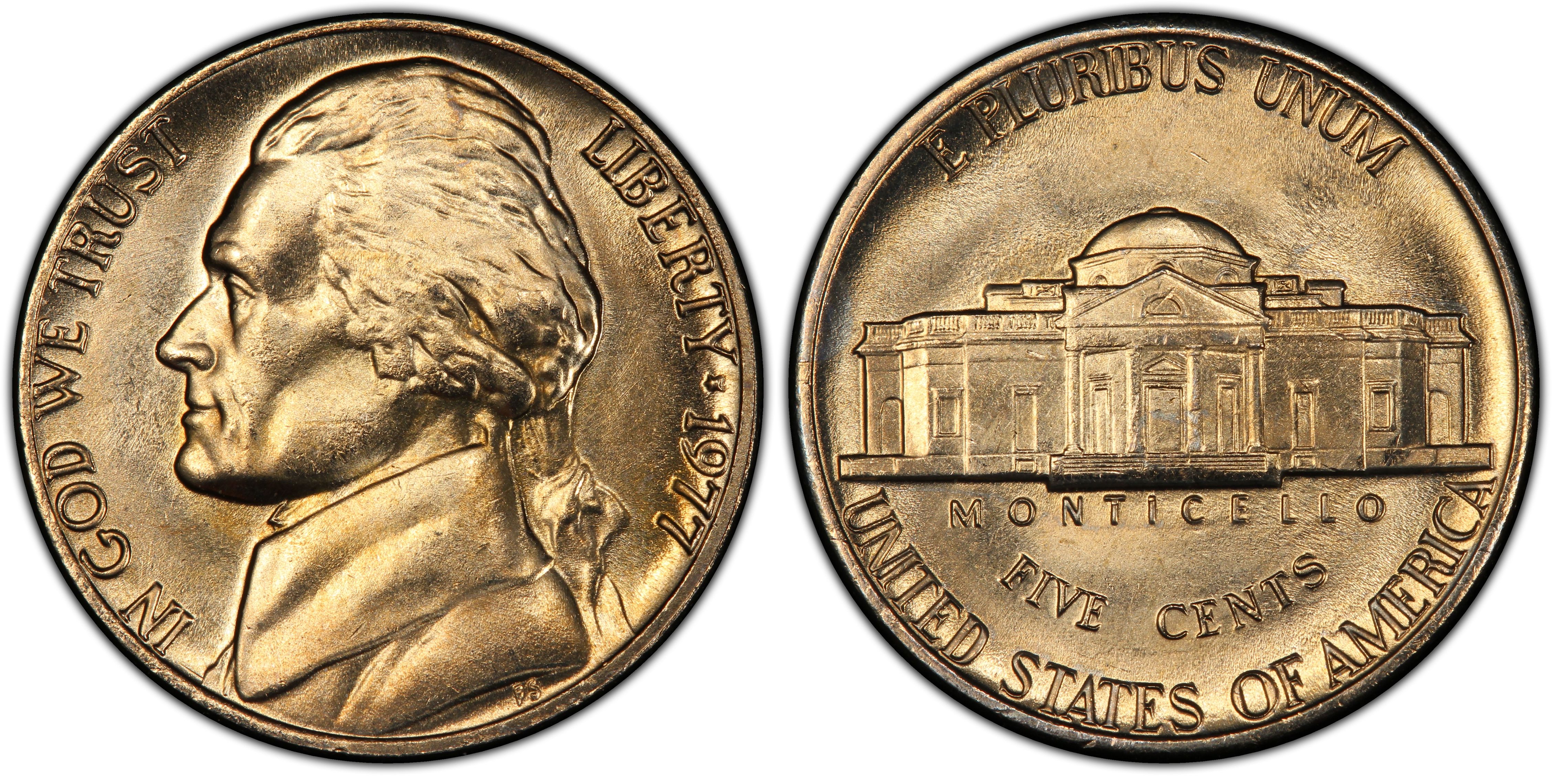 Details about   Beautiful 1977 Jefferson Nickel PCGS MS66! 