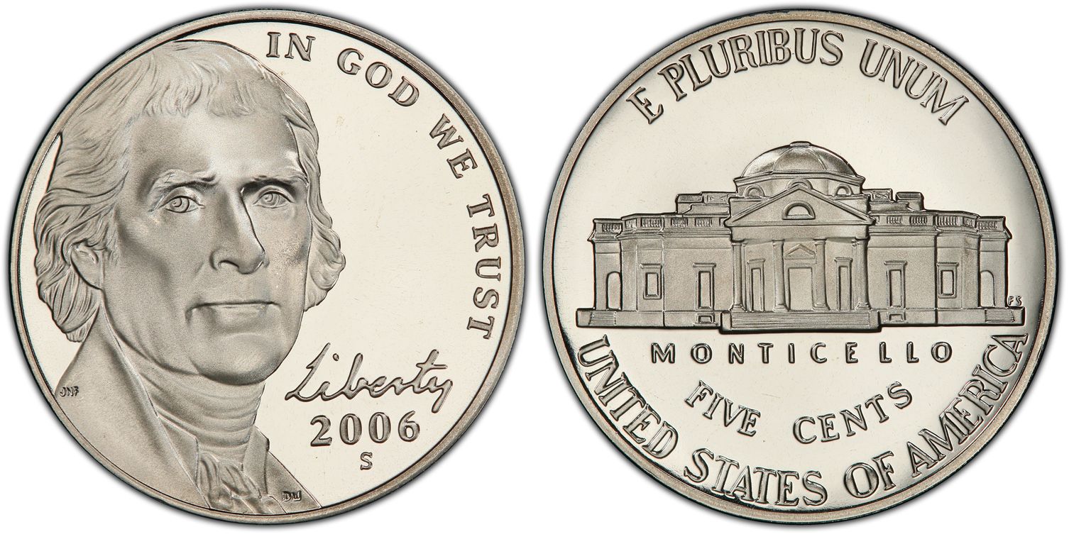 2006-S 5C Monticello, DCAM (Proof) Jefferson Nickel - PCGS CoinFacts