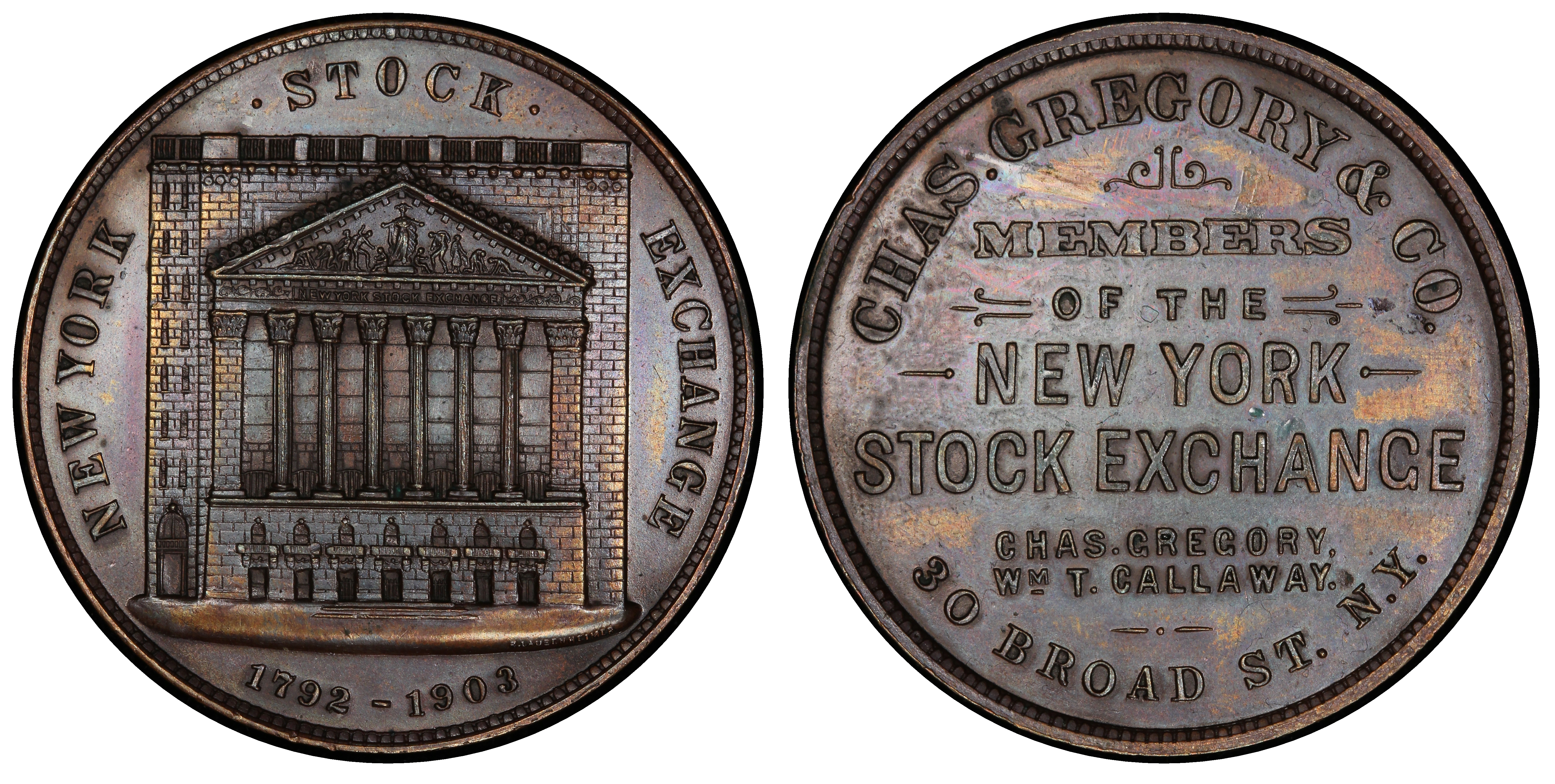 1903 SC 1 HK 298 New York Stock Exchange BN Regular Strike So