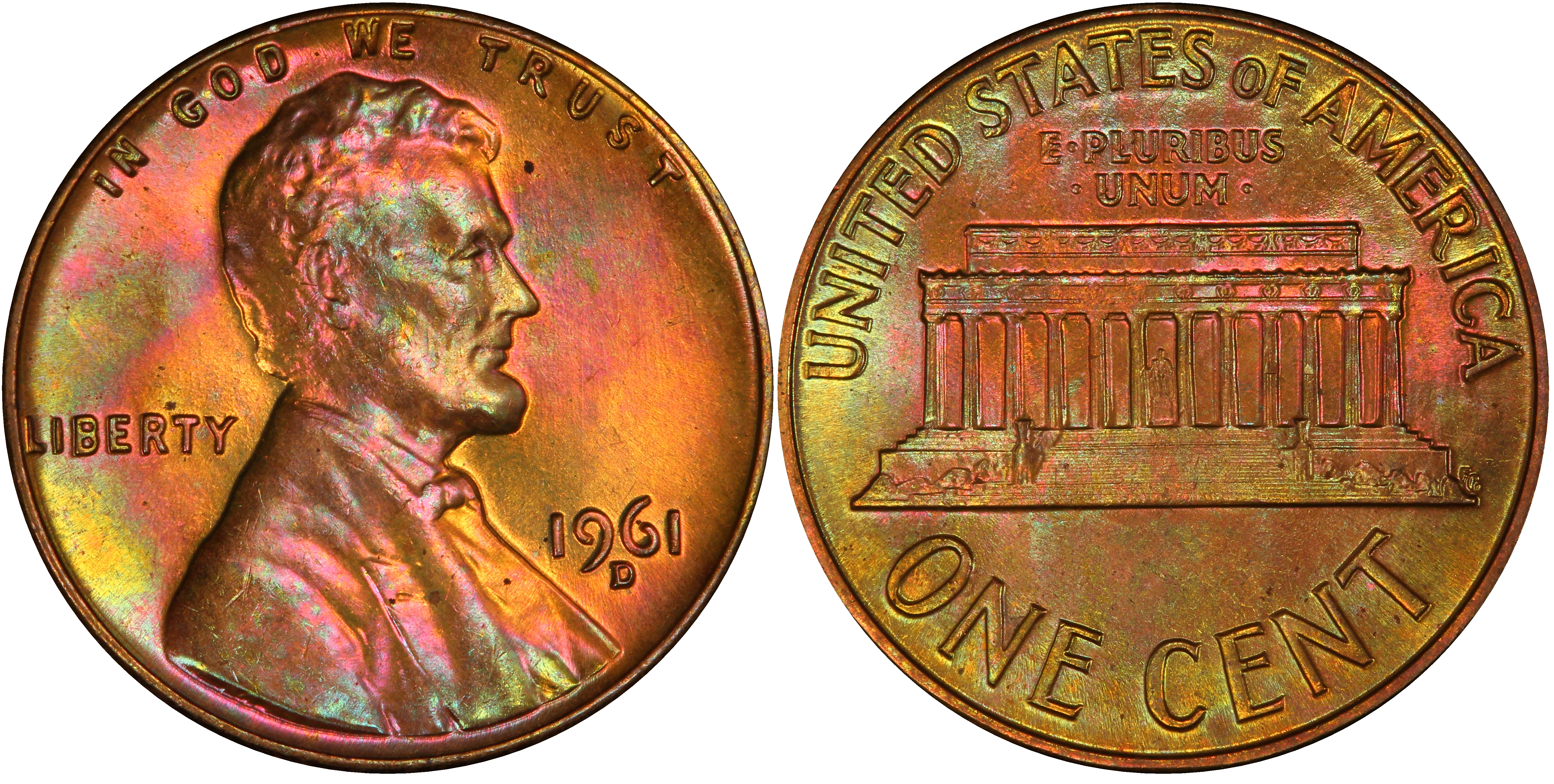 1961-D 1C, RB (Regular Strike) Lincoln Cent (Modern) - PCGS CoinFacts