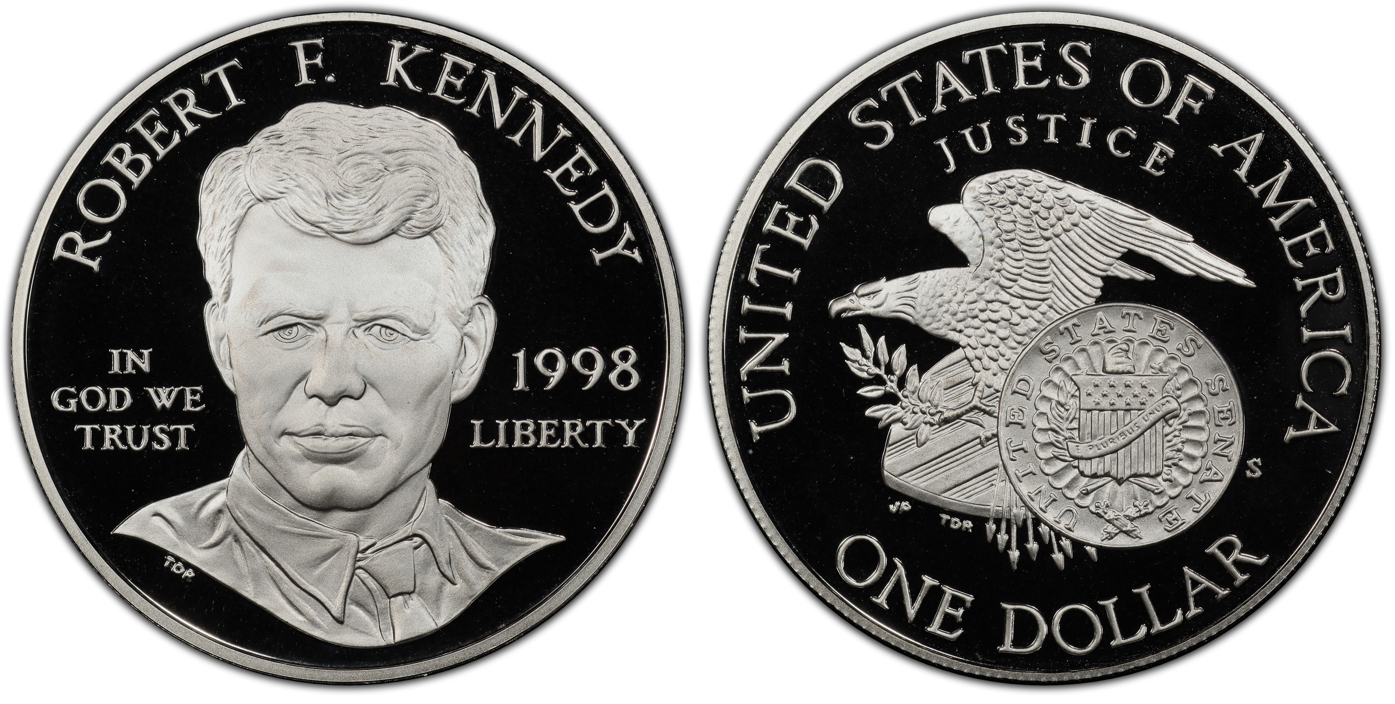 1998-S Robert Kennedy RFK $1 Dollar PCGS MS70