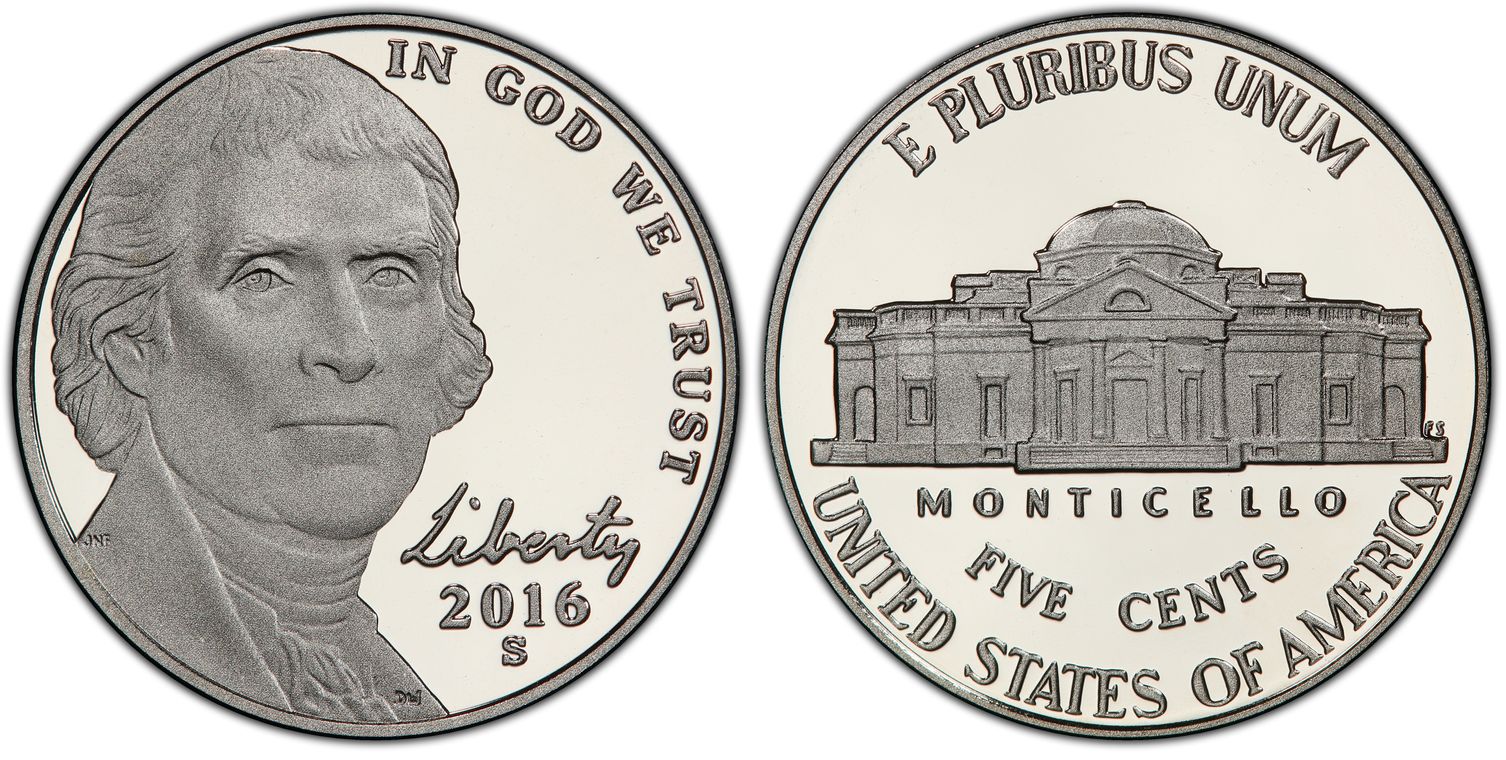 2016-S 5C, DCAM (Proof) Jefferson Nickel - PCGS CoinFacts