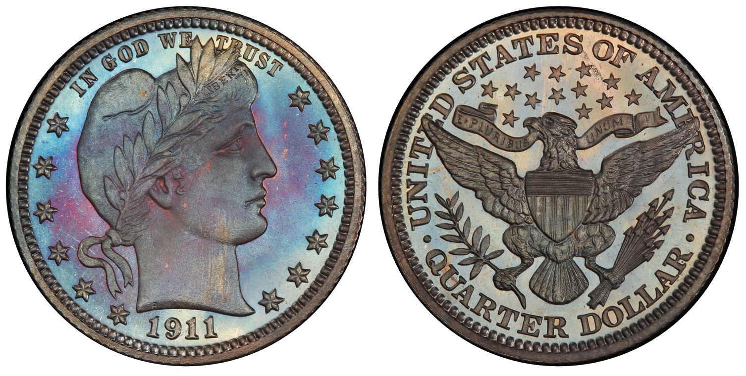 1911 25C (Proof) Barber Quarter - PCGS CoinFacts