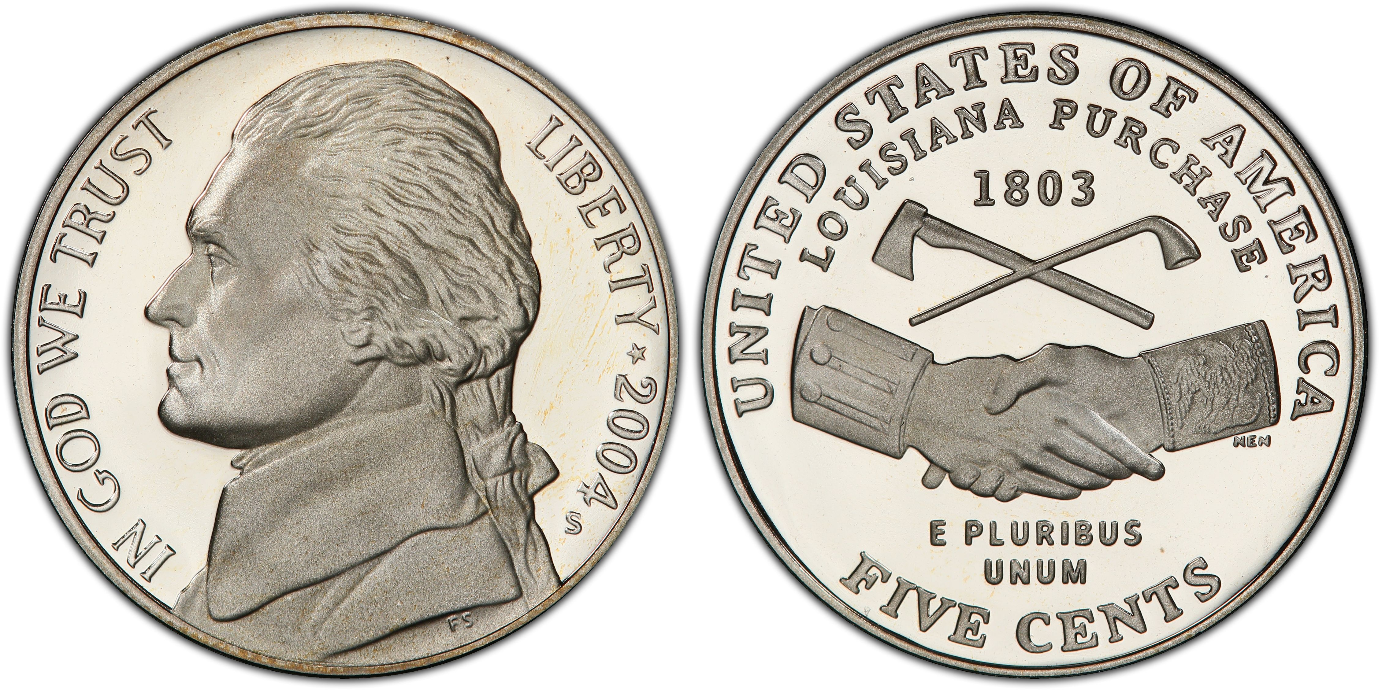 2004-S  Jefferson Peace Nickel Overstock!!!!! Beautiful Cameo Proof Coin 