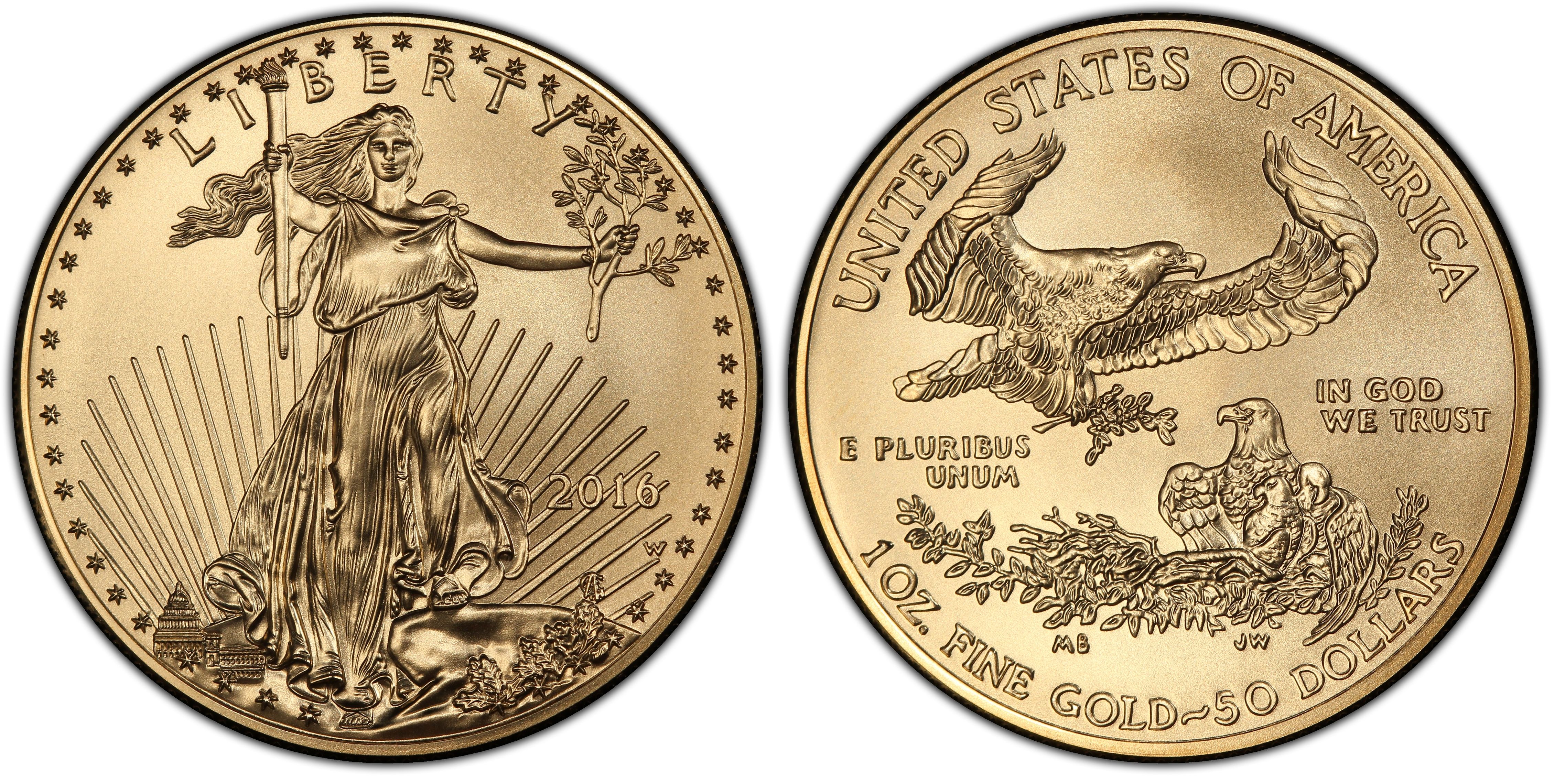 2016-W $50 Burnished Gold Eagle Gold Eagle - 30th Anniversary FS