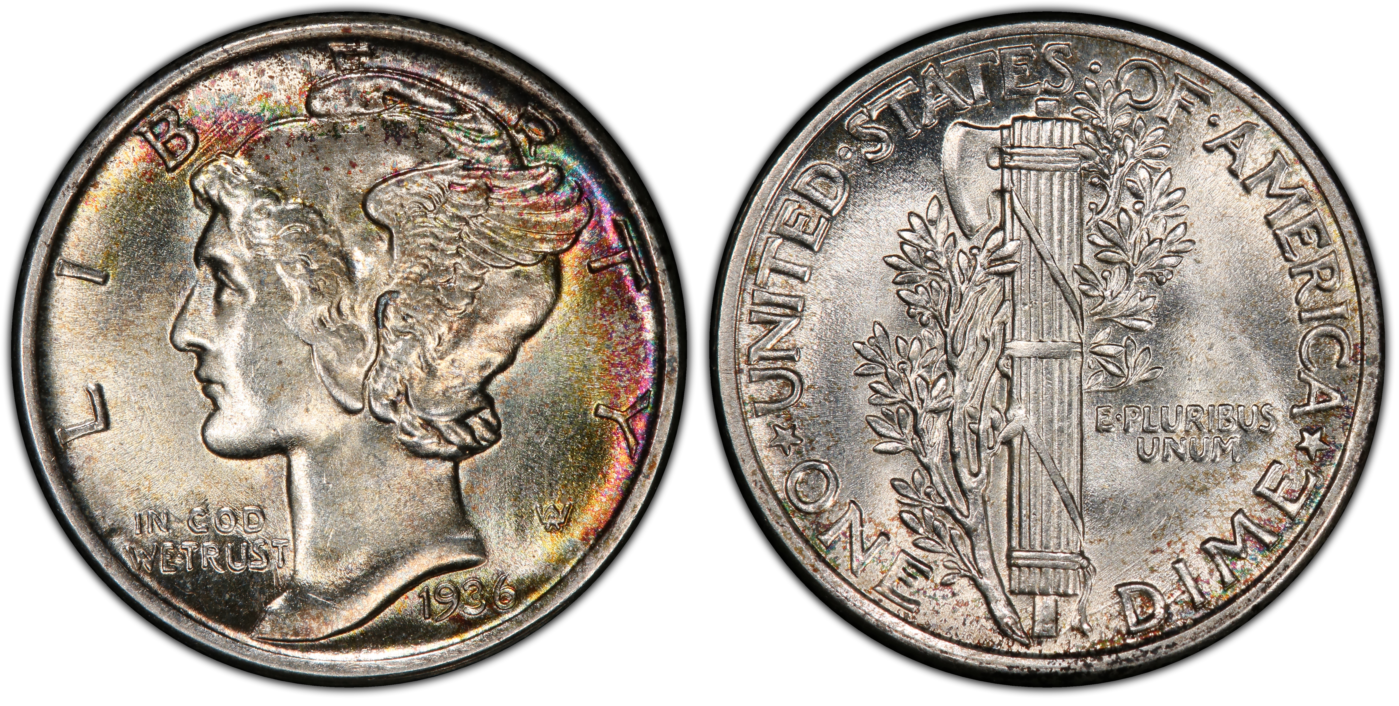 Images Of Mercury Dime 1936 10C - PCGS CoinFacts