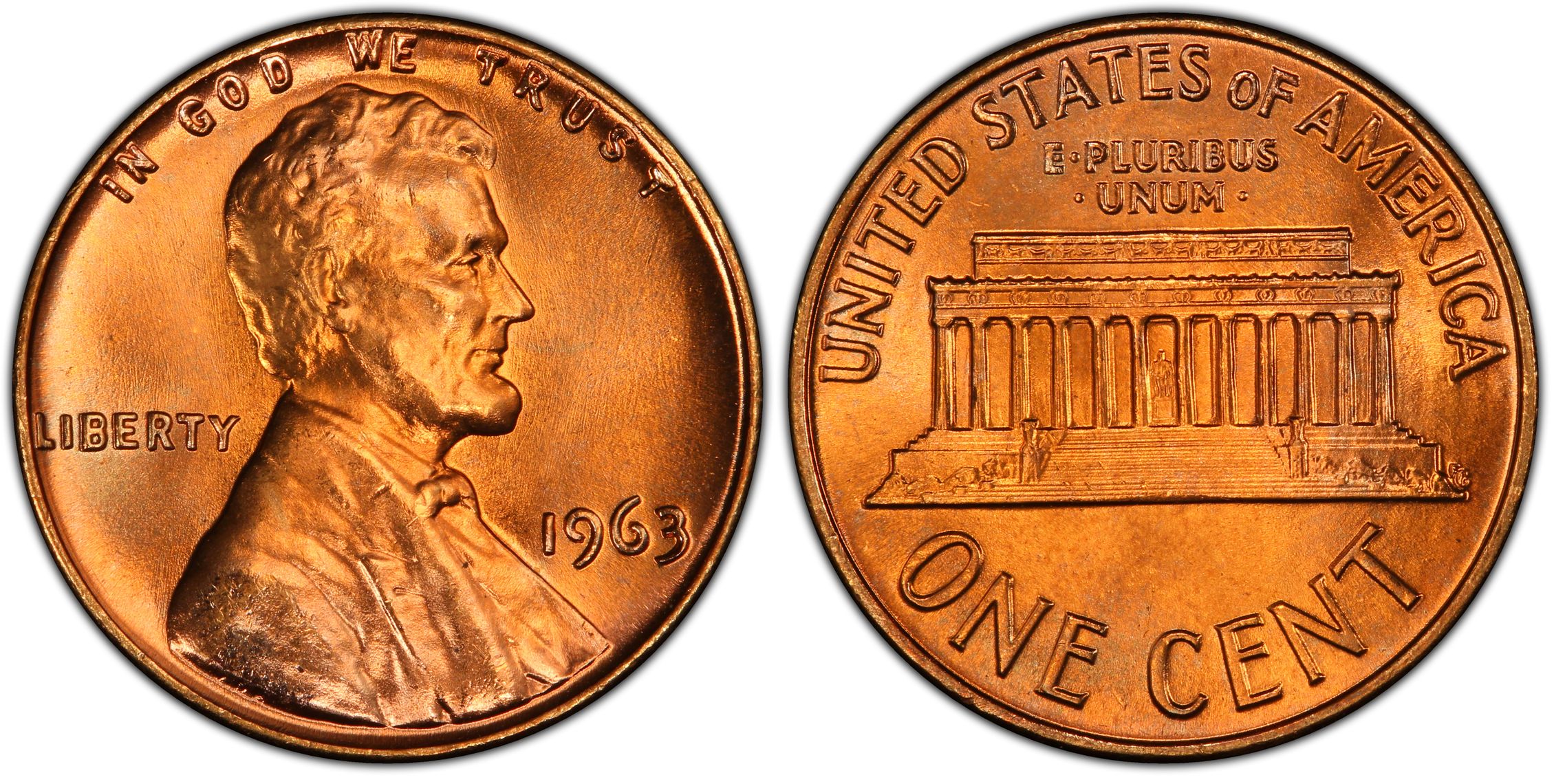 1963 1c, Rd (regular Strike) Lincoln Cent (modern) - Pcgs Coinfacts