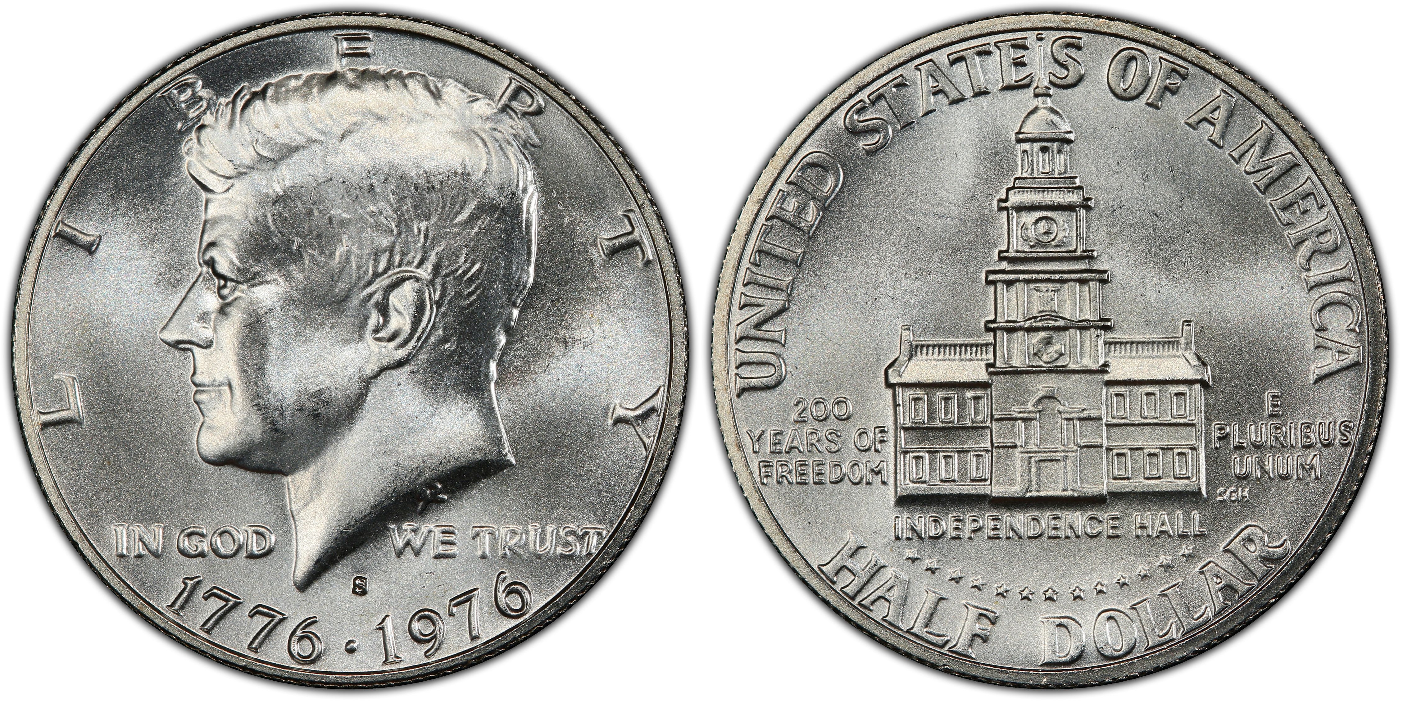 1976 P/D Kennedy BICENTENNIAL Half Dollar Independence Hall   Album Coins 