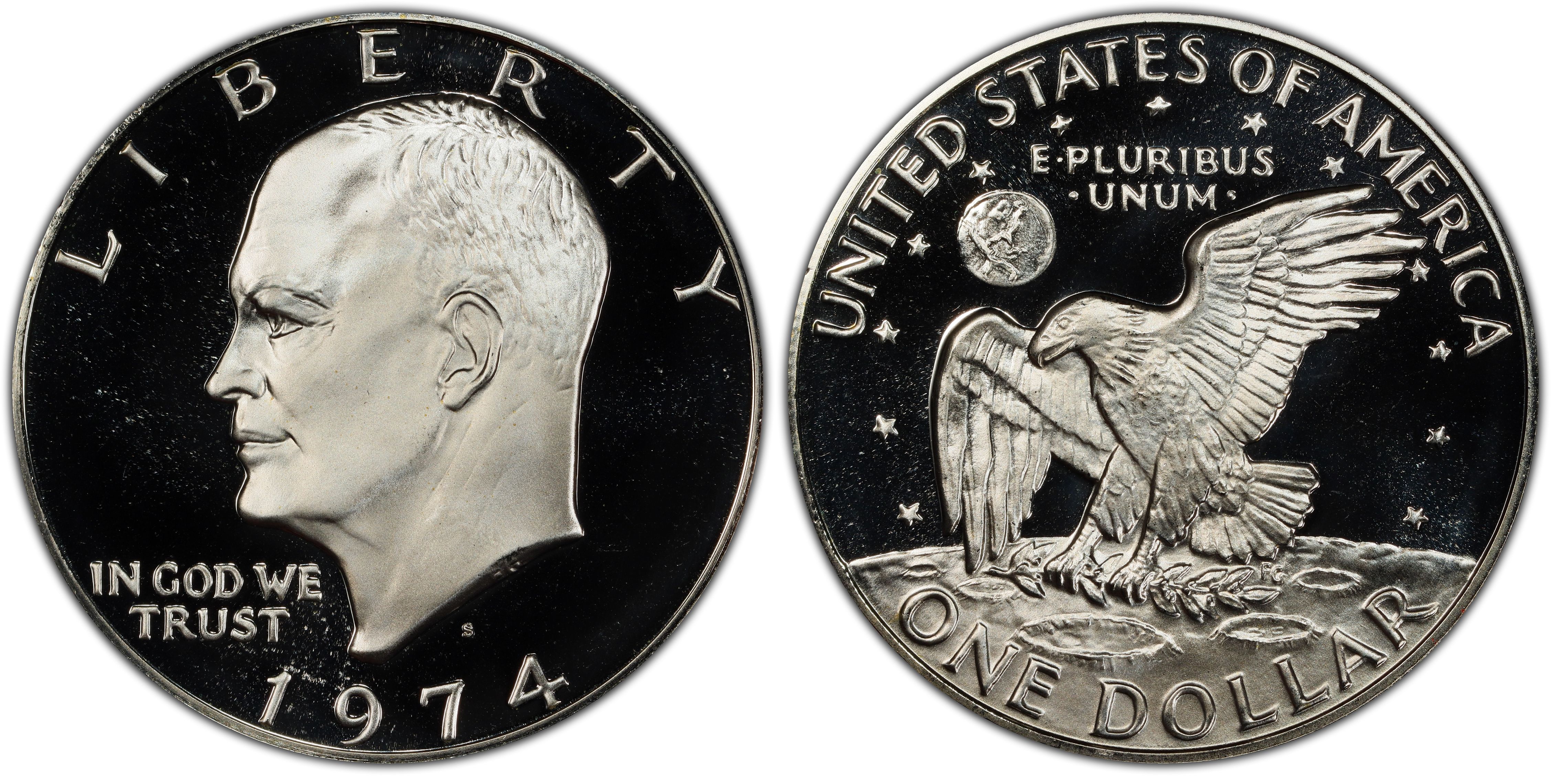 1974-S $1 Silver, DCAM (Proof) Ike Dollar - PCGS CoinFacts