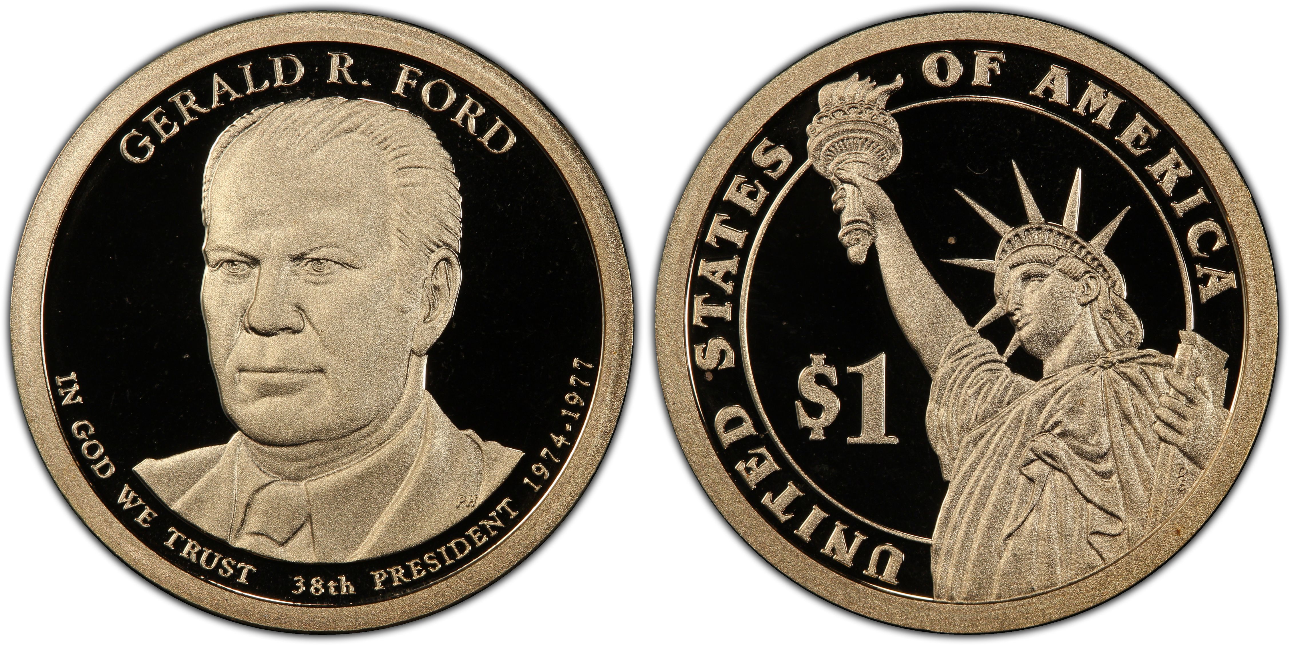 2016-S $1 Gerald Ford, DCAM (Proof) Presidential Dollars - PCGS