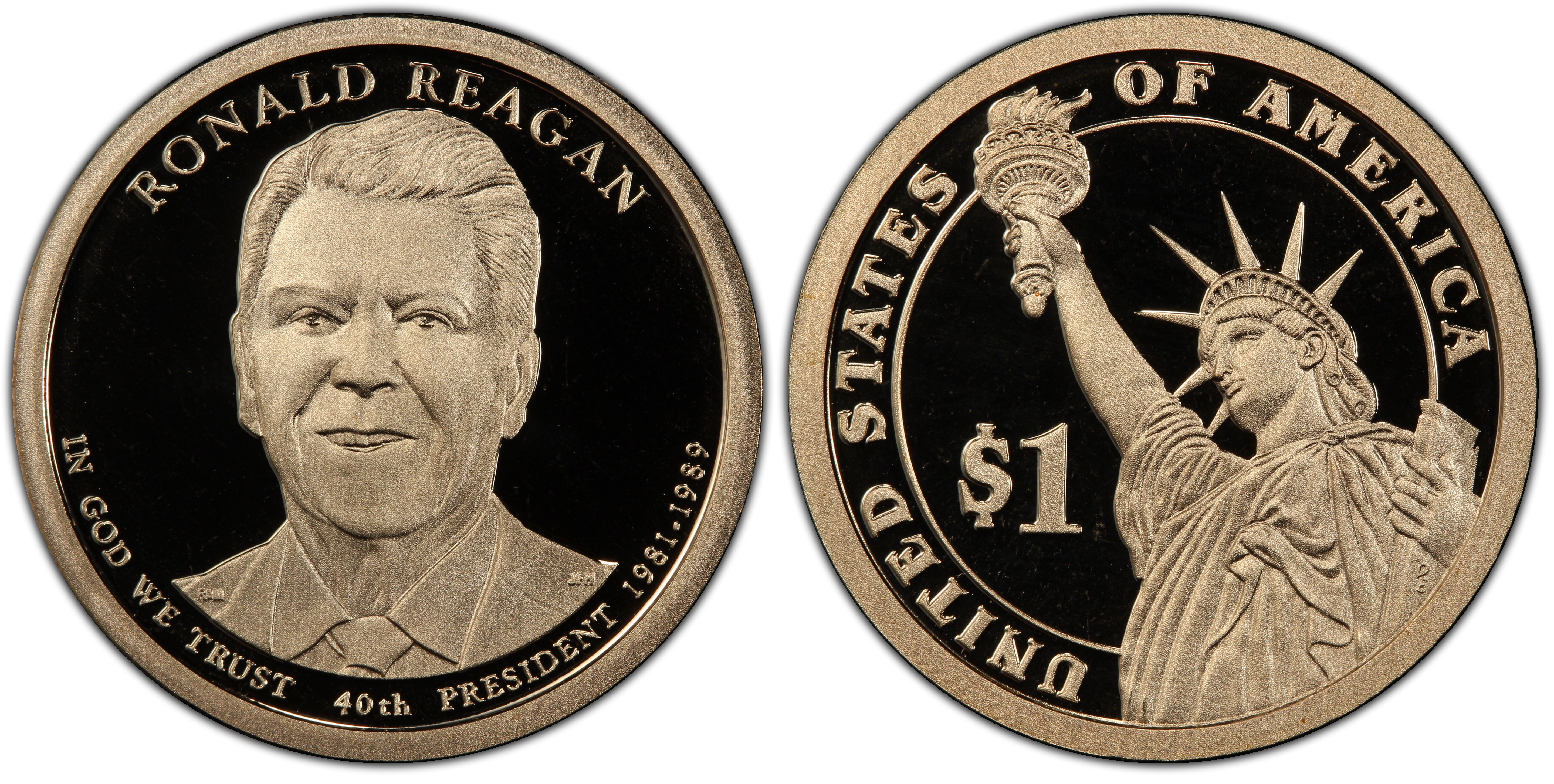 2016-S $1 Ronald Reagan, DCAM (Proof) Presidential Dollars - PCGS