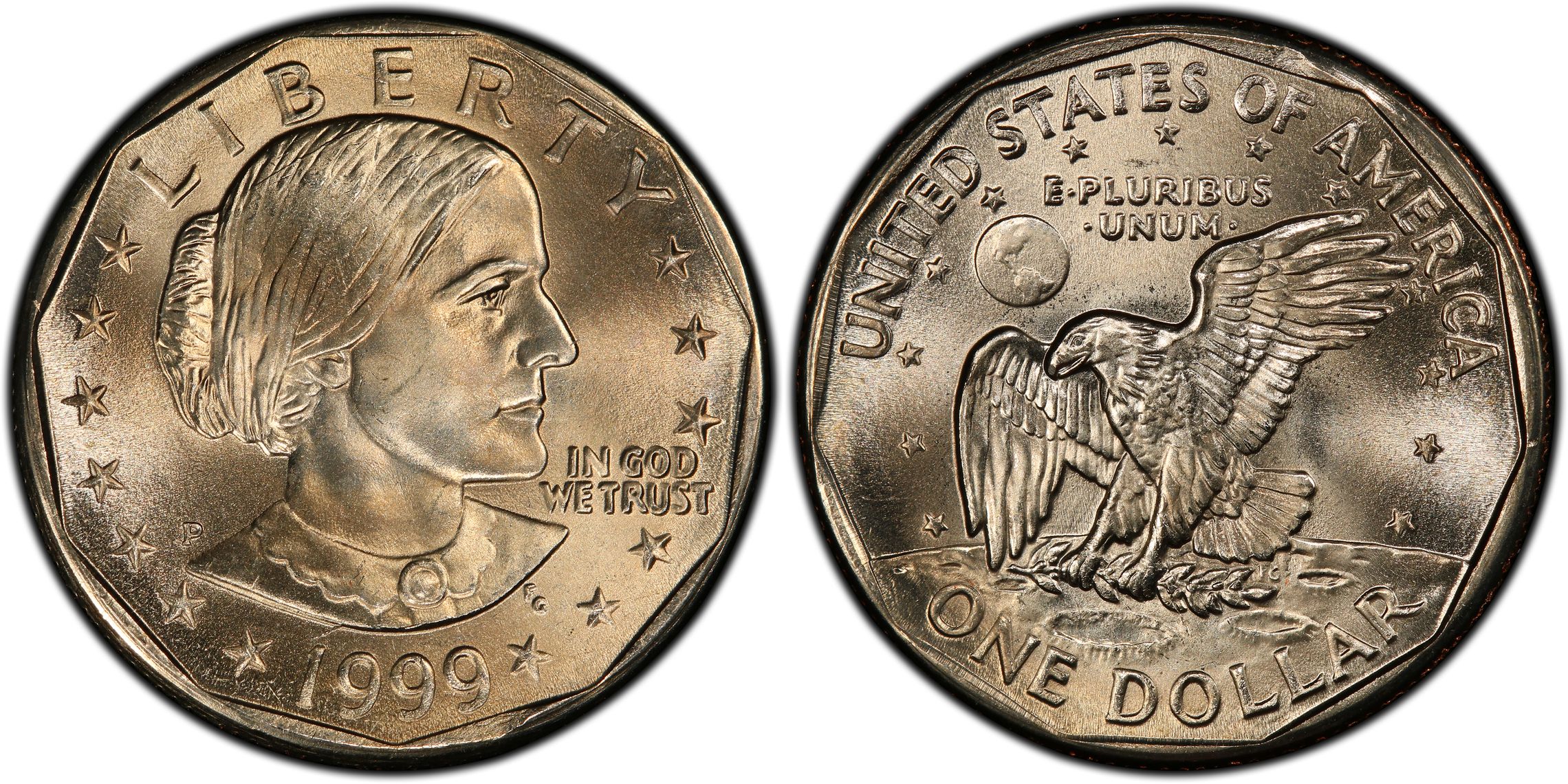 1999-P SBA$1 (Regular Strike) Susan B. Anthony Dollar - PCGS CoinFacts