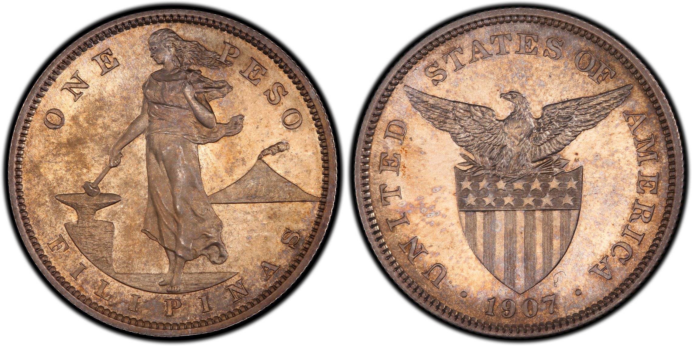 1907 Peso (Proof) U.S. Philippines - PCGS CoinFacts