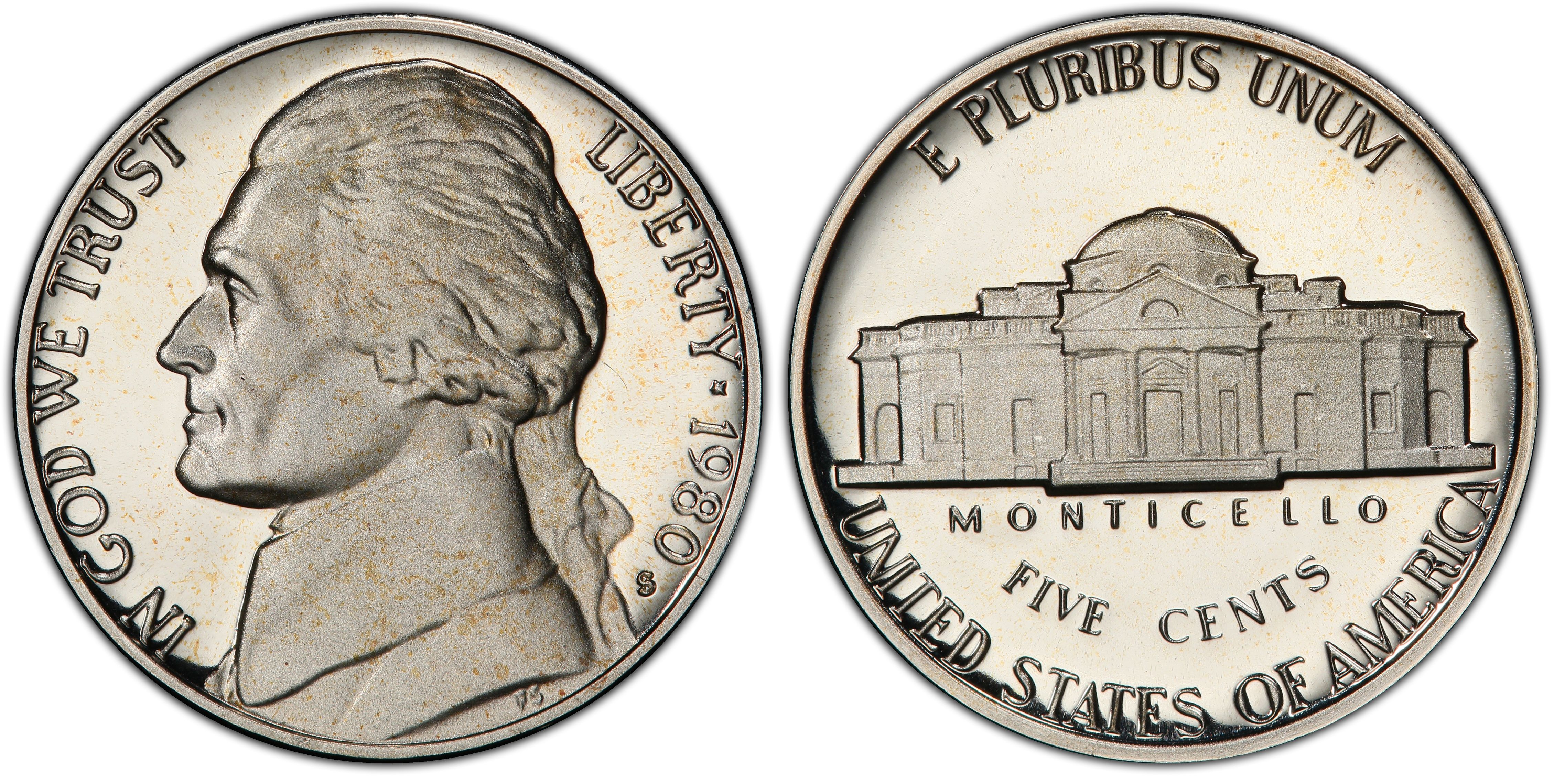 1980 S Cameo Proof Jefferson nickel 